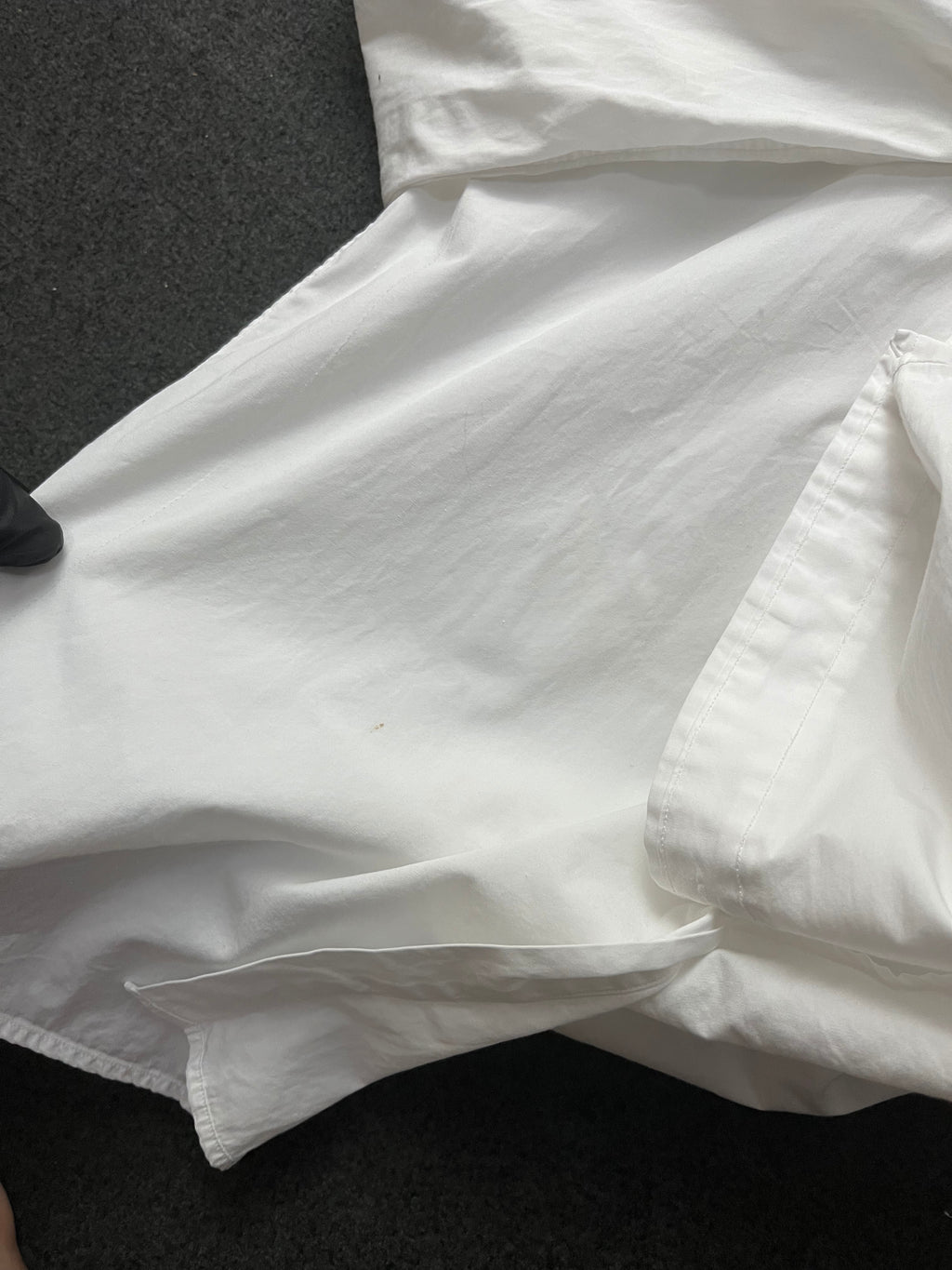 Polo Ralph Lauren long-sleeve button-down shirt in white cotton with a blue embroidered Polo Pony logo