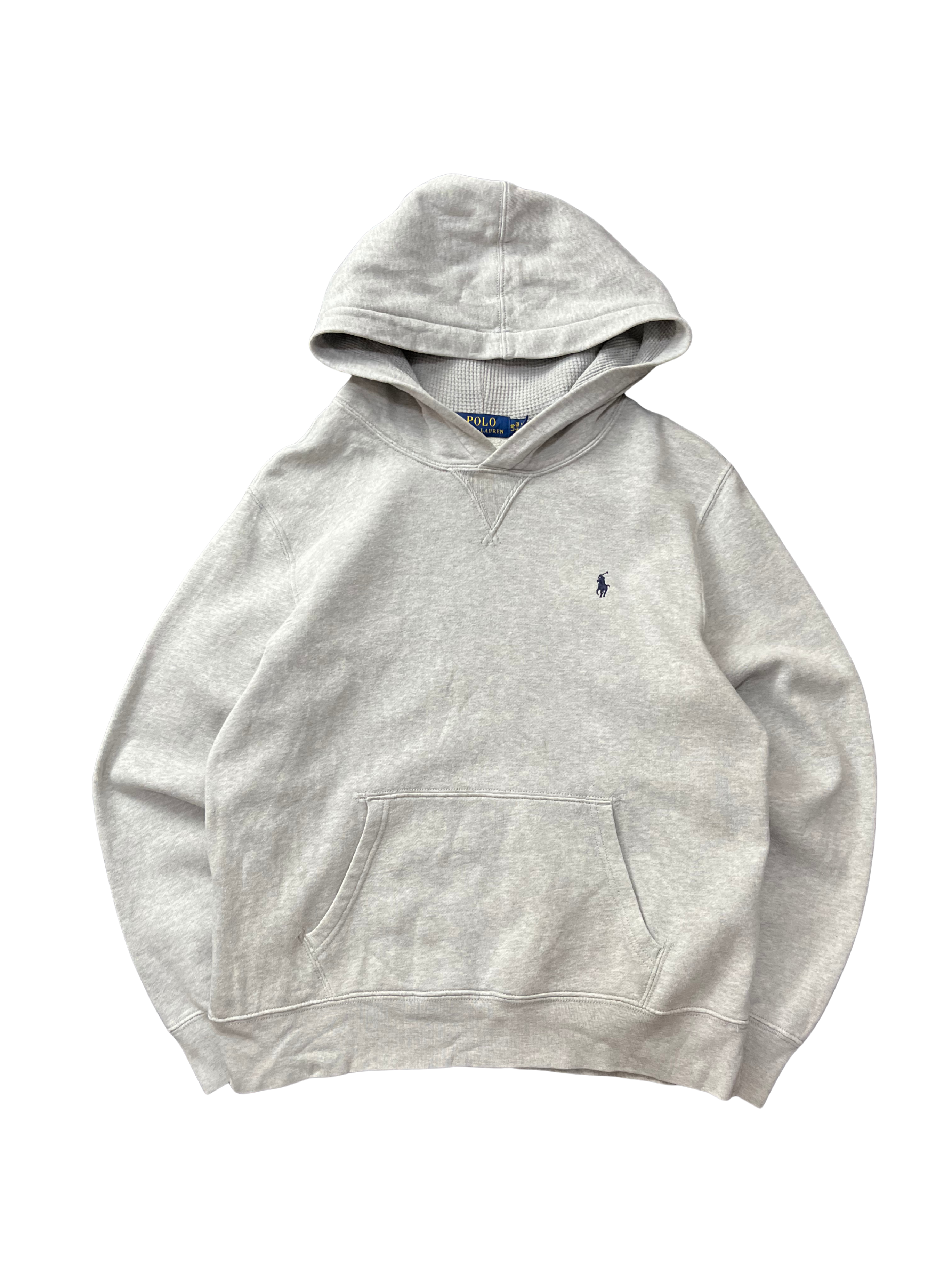 Polo Ralph Lauren Men's Grey Heather Cotton Blend Fleece Lined Pullover Hoodie