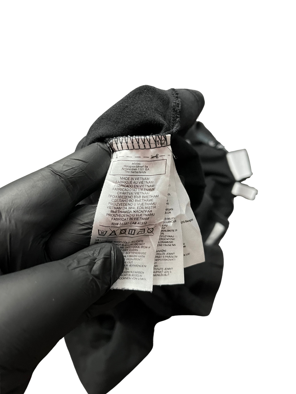 Adidas Originals Stripe Logo Micro Mark Round Neck Casual Short Sleeve Black