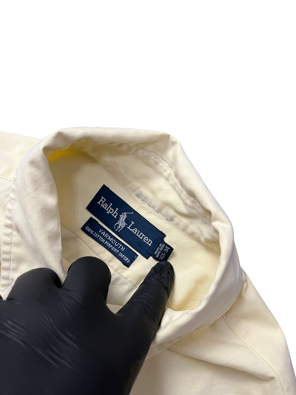 Ralph Lauren Dress Shirt Men Yellow Oxford Flesh Pony Button Down