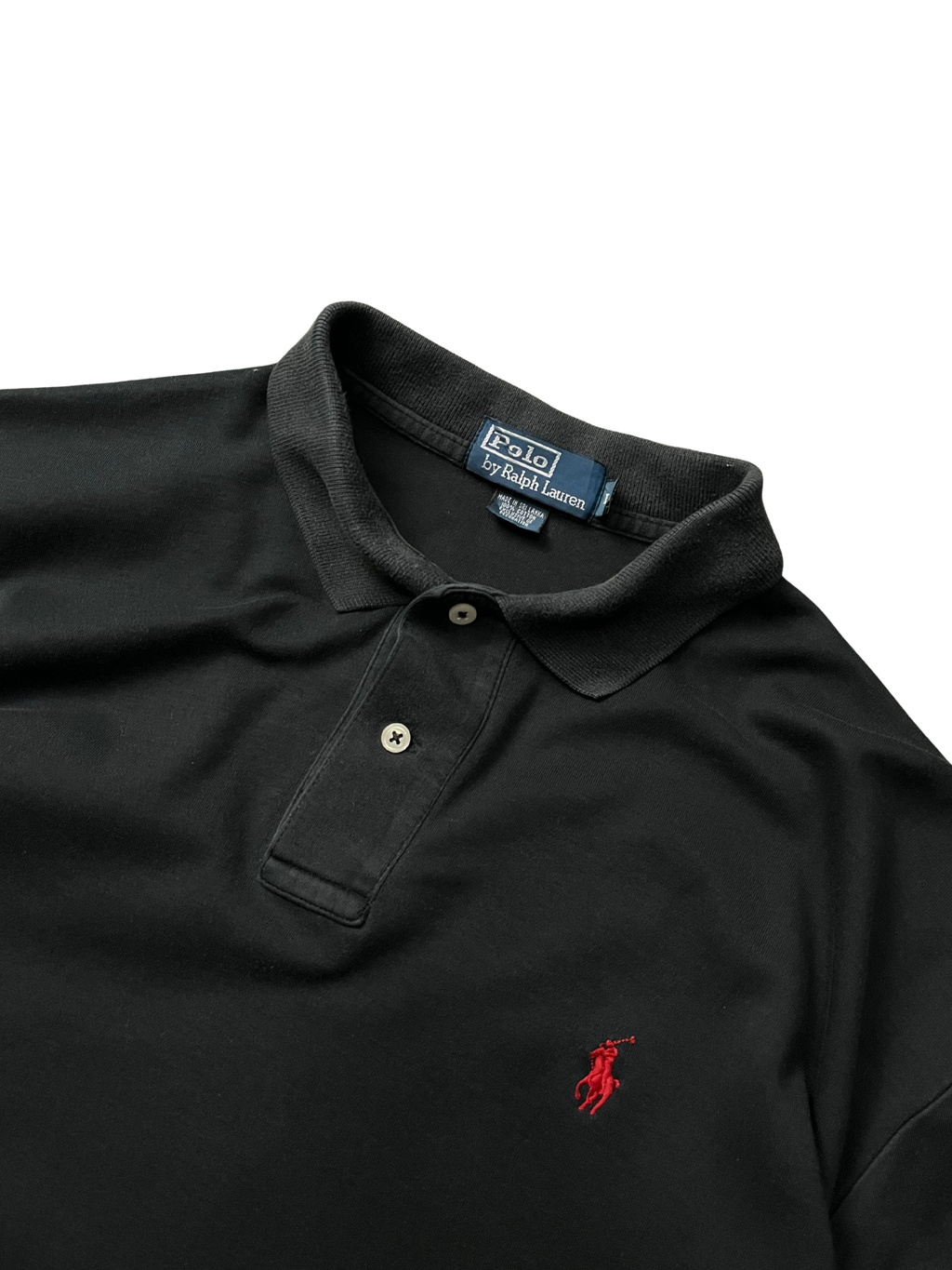 Polo Ralph Lauren embroidered logo polo shirt with a contrasting red embroidered pony