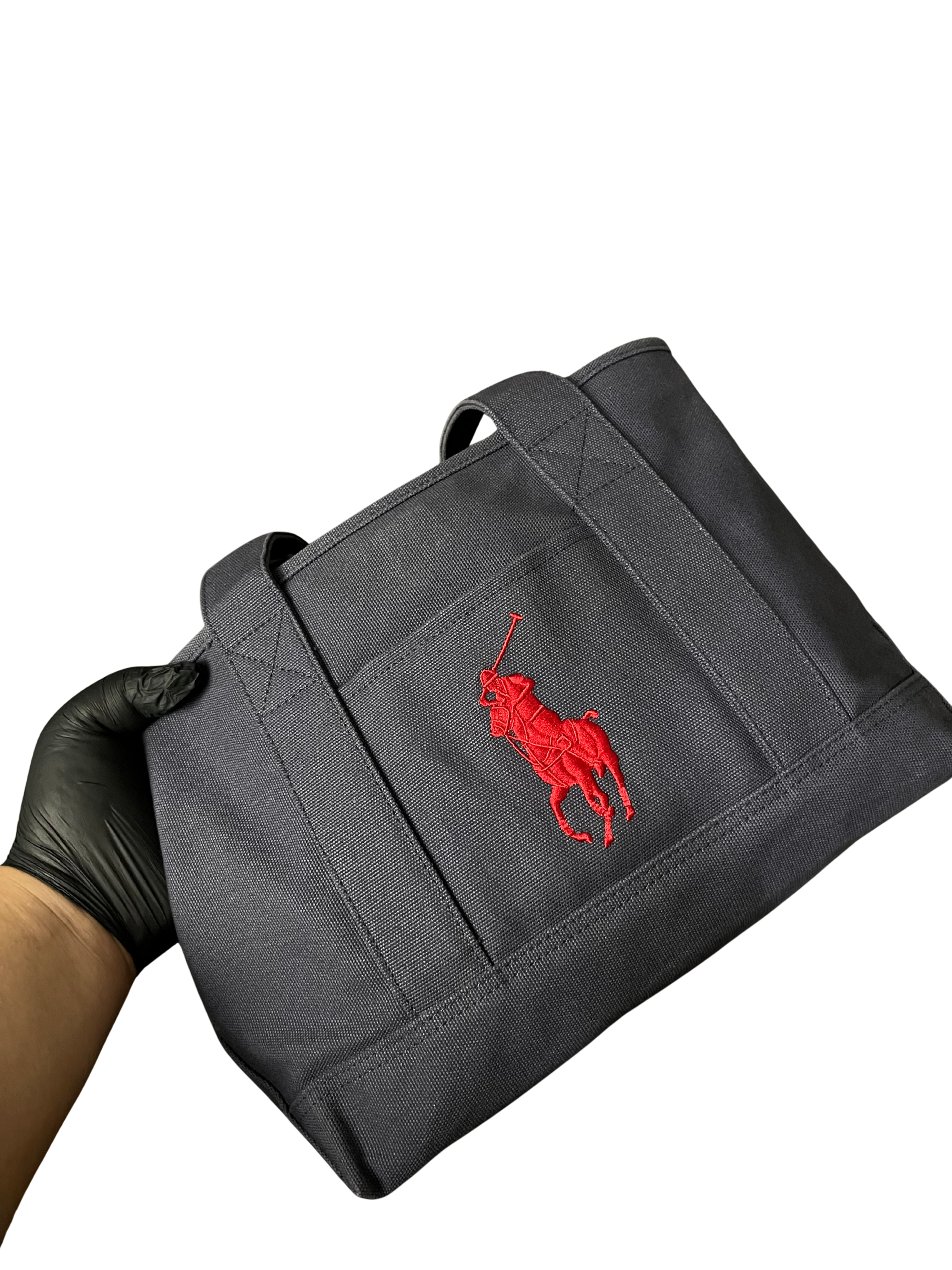 Polo Ralph Lauren Vintage Polo Ralph Lauren Pony Tote Driving Bag Black/Red