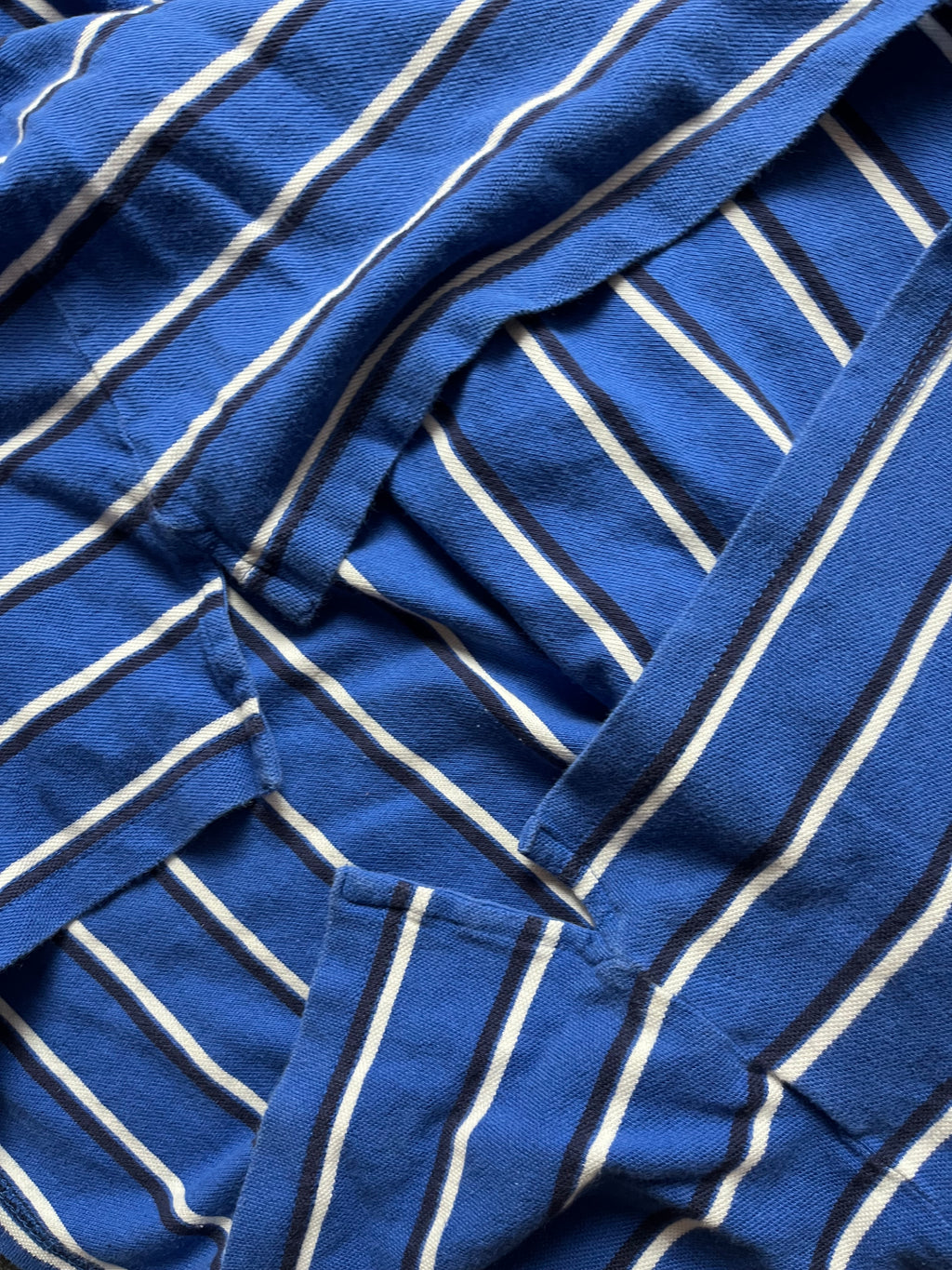 CHAPS Short Sleeve Golf Polo  Blue/Black/White Striped