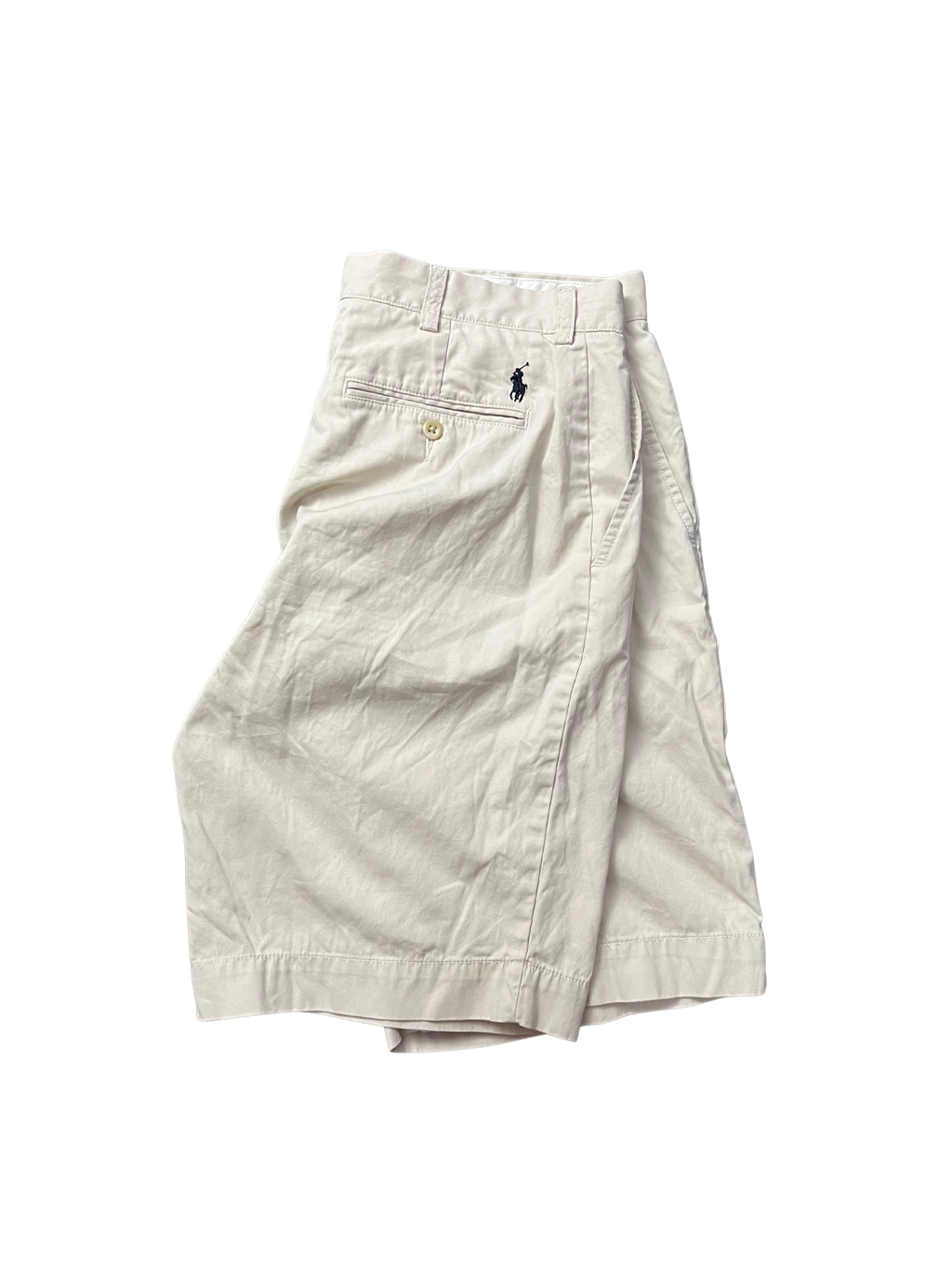Polo Ralph Lauren Shorts Men's Beige Flat Front Vintage Chino