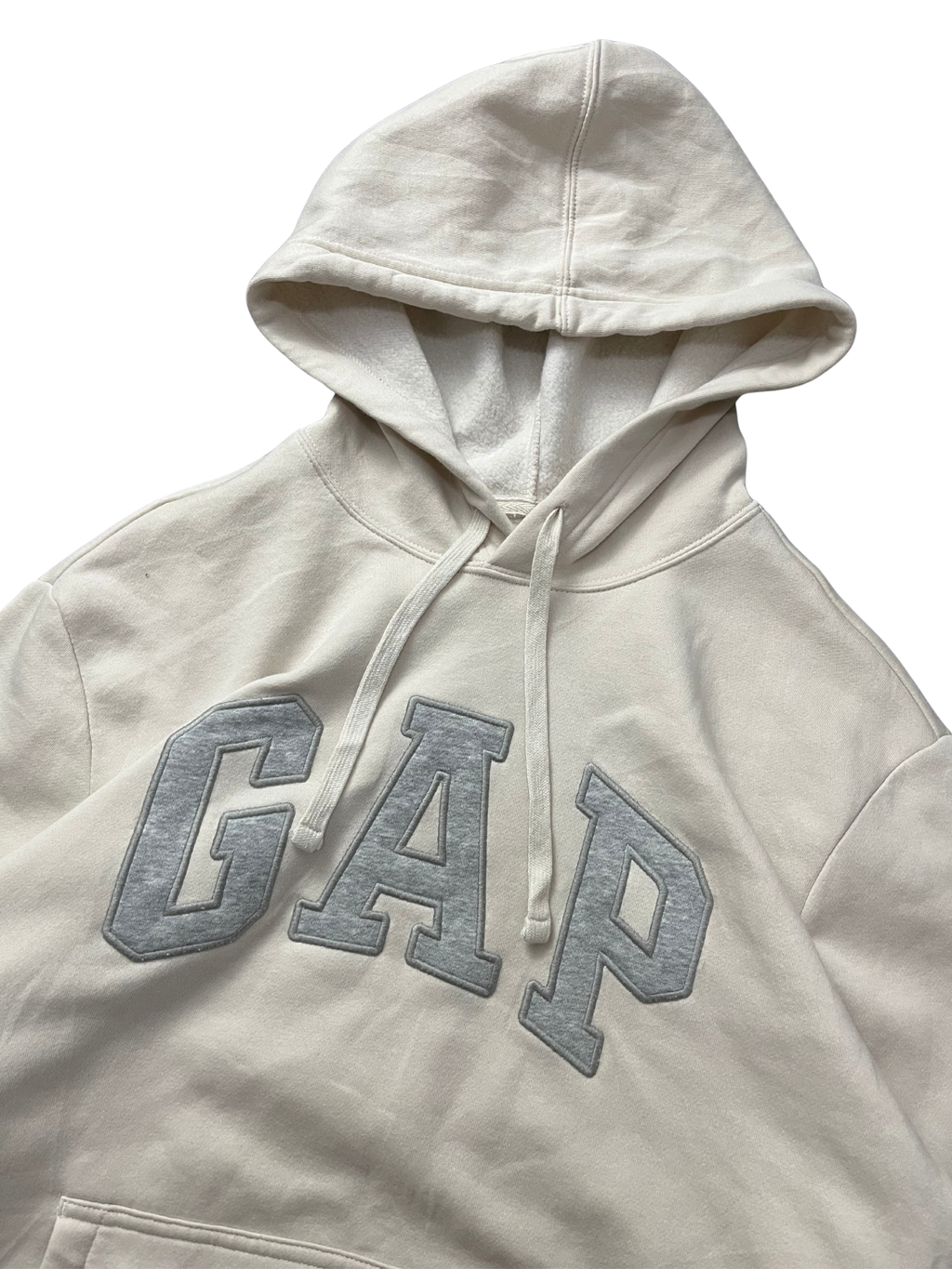 Gap Logo Hoodie Unbleached White
