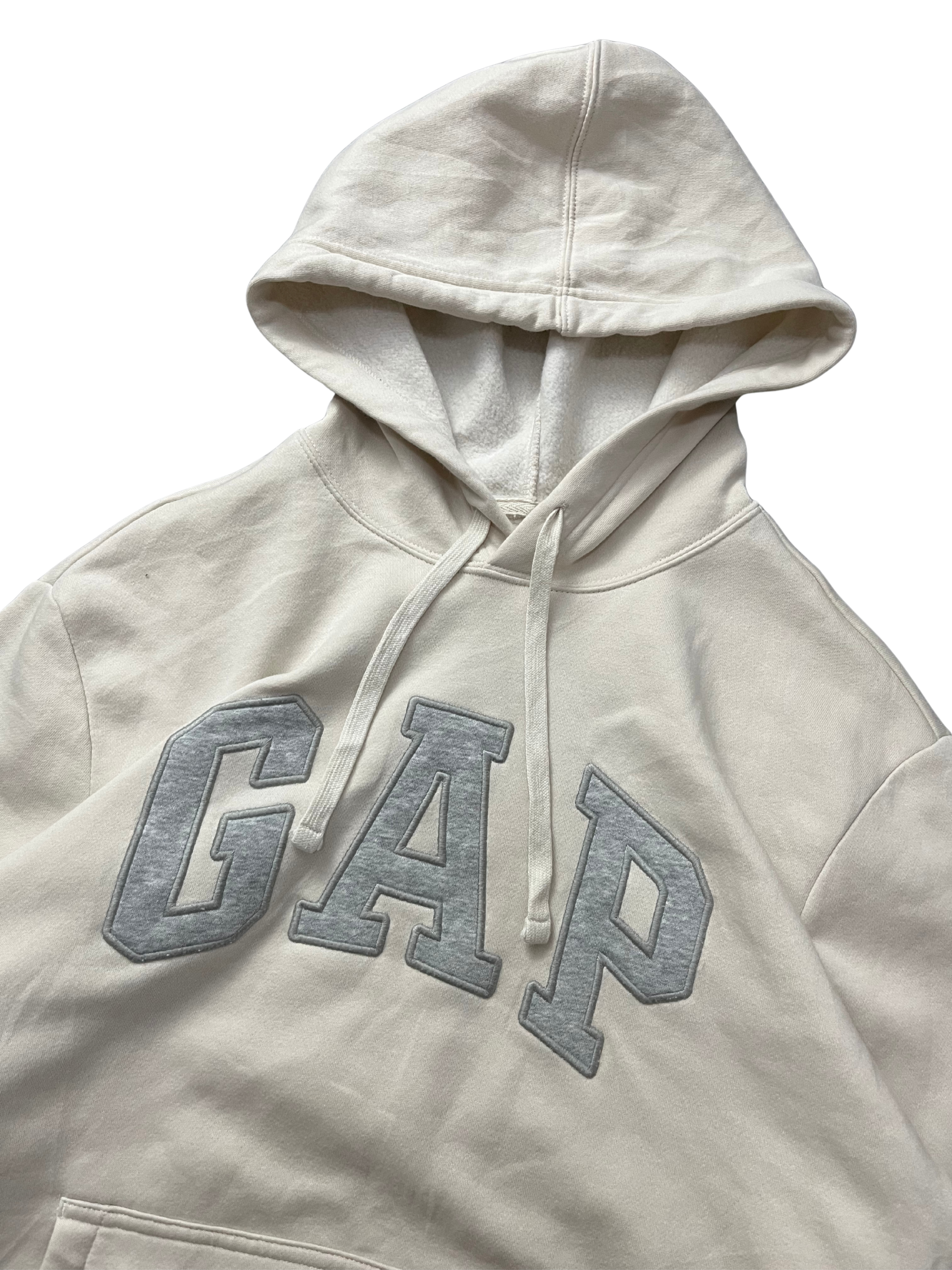 Gap Logo Hoodie Unbleached White