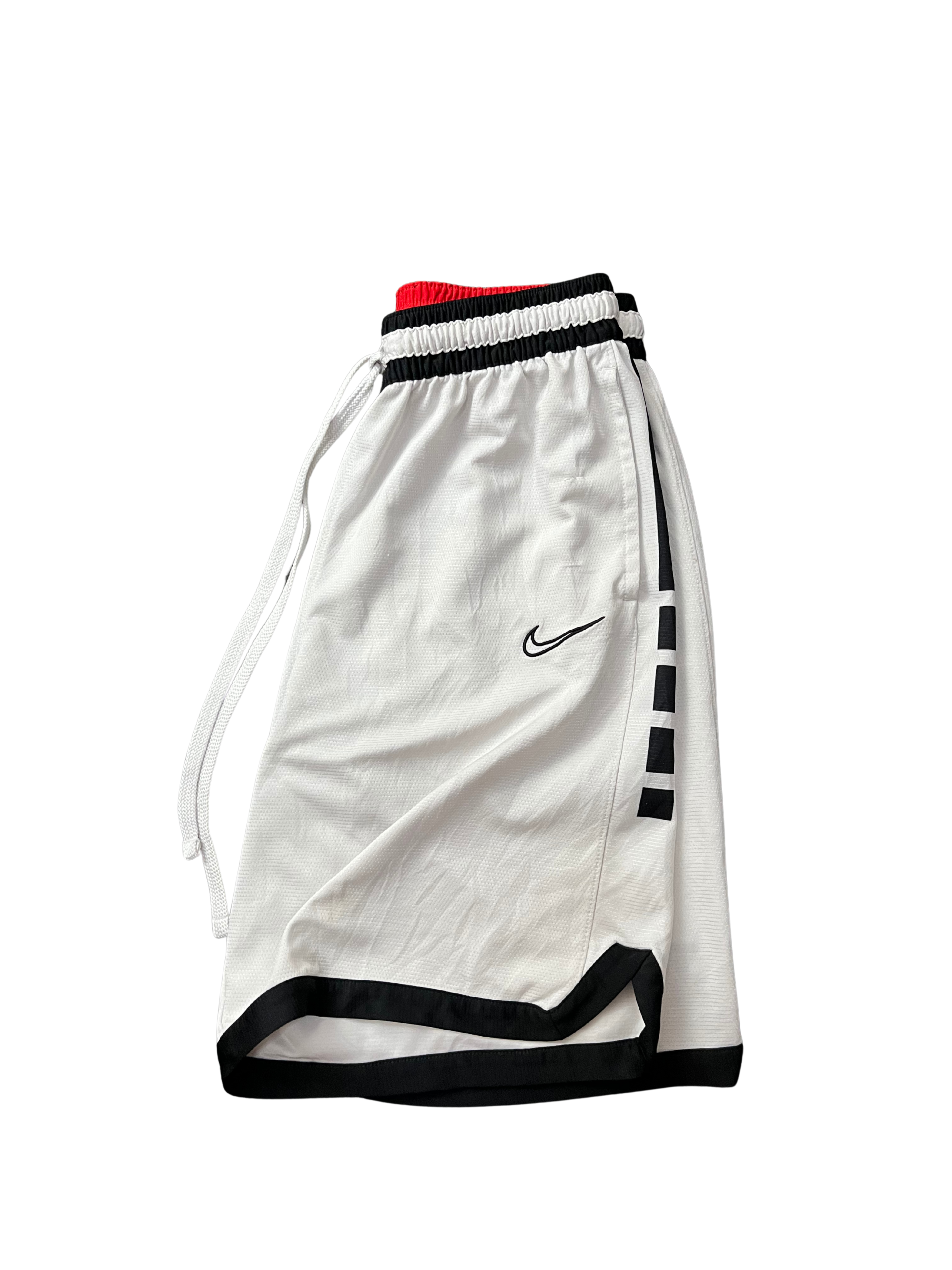 Nike Dri-fit Elite Men's Stripe Basketball Shorts White/Black