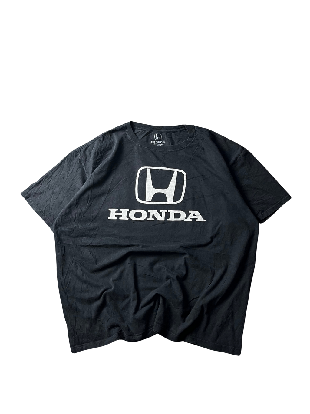 Honda Tall T-Shirt White Standard Logo Black Tee