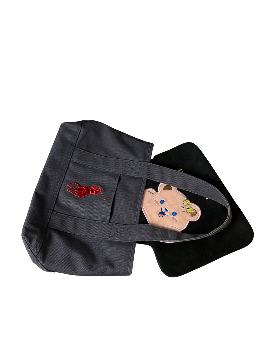 Polo Ralph Lauren Vintage Polo Ralph Lauren Pony Tote Driving Bag Black/Red