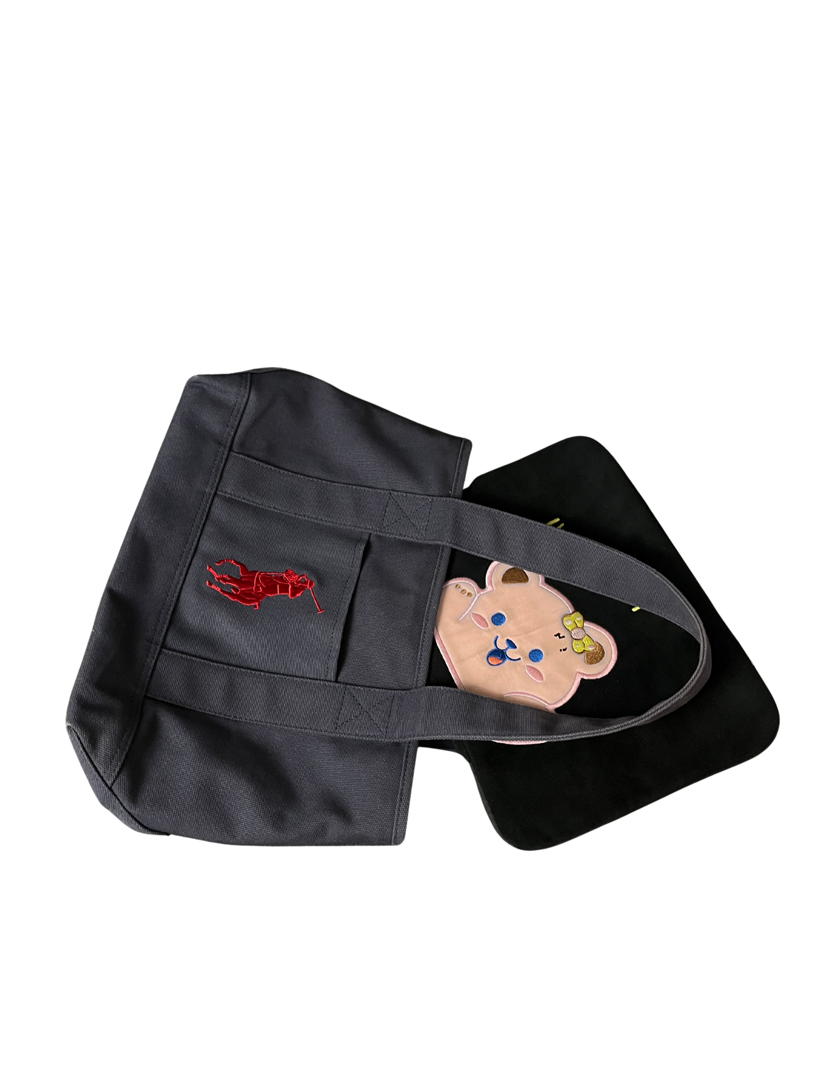 Polo Ralph Lauren Vintage Polo Ralph Lauren Pony Tote Driving Bag Black/Red