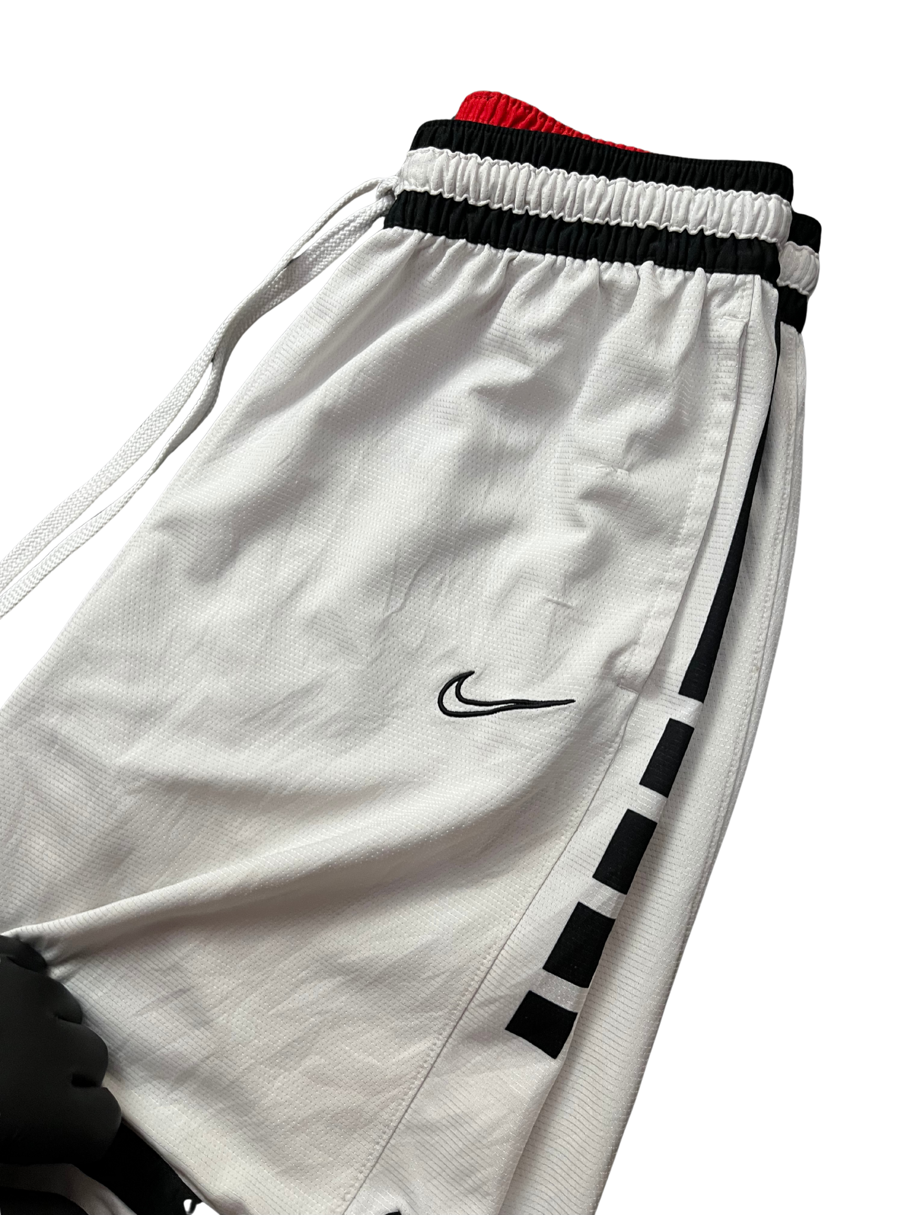 Nike Dri-fit Elite Men's Stripe Basketball Shorts White/Black