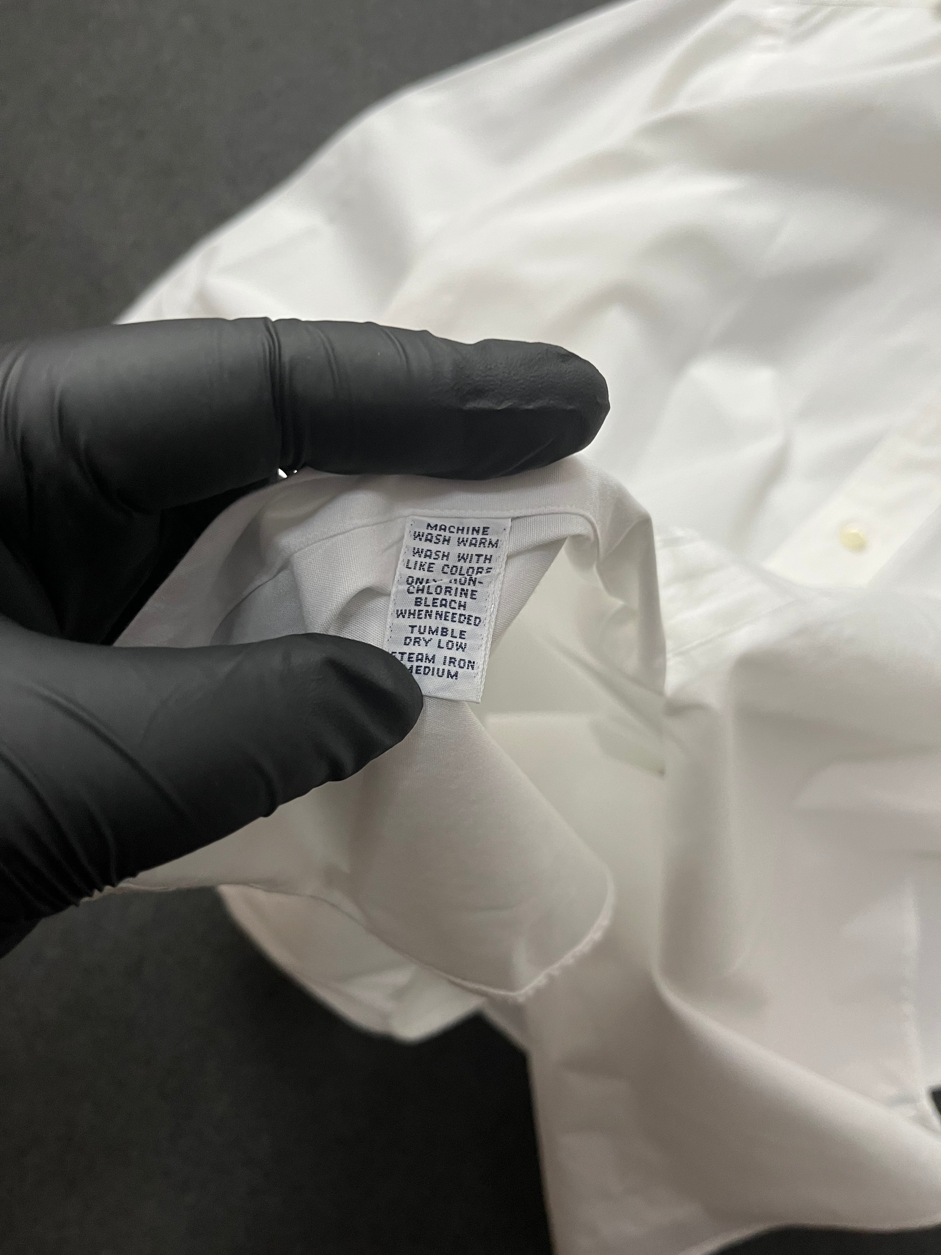 Polo Ralph Lauren long-sleeved button-down shirt with a blue embroidered logo