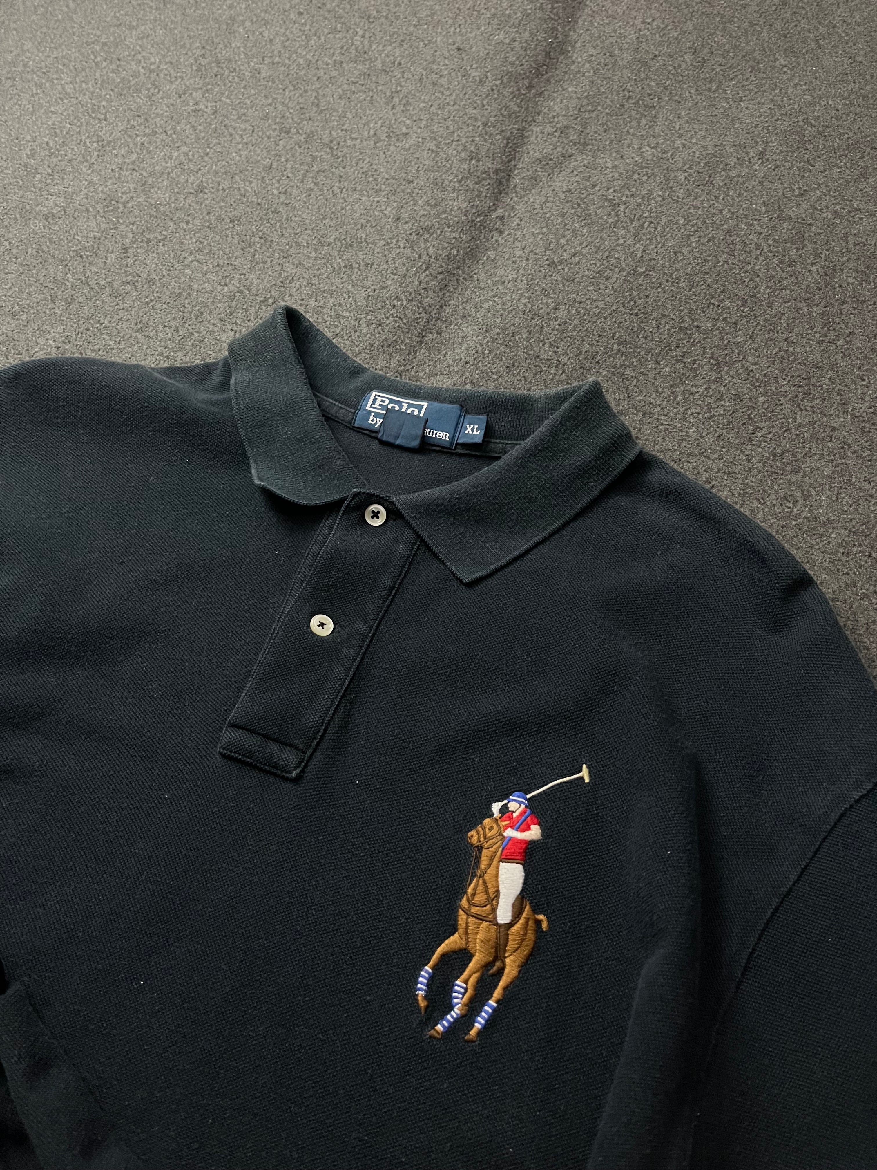 Polo Ralph Lauren Big Pony polo shirt with the number "3" appliqué on the sleeve and red accents