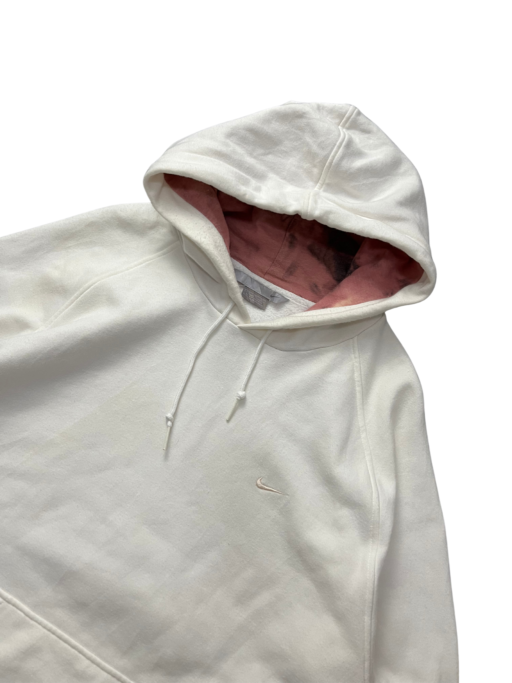 VINTAGE NIKE CLASSIC SWOOSH BEIGE HOODIE SWEATSHIRT 2000S