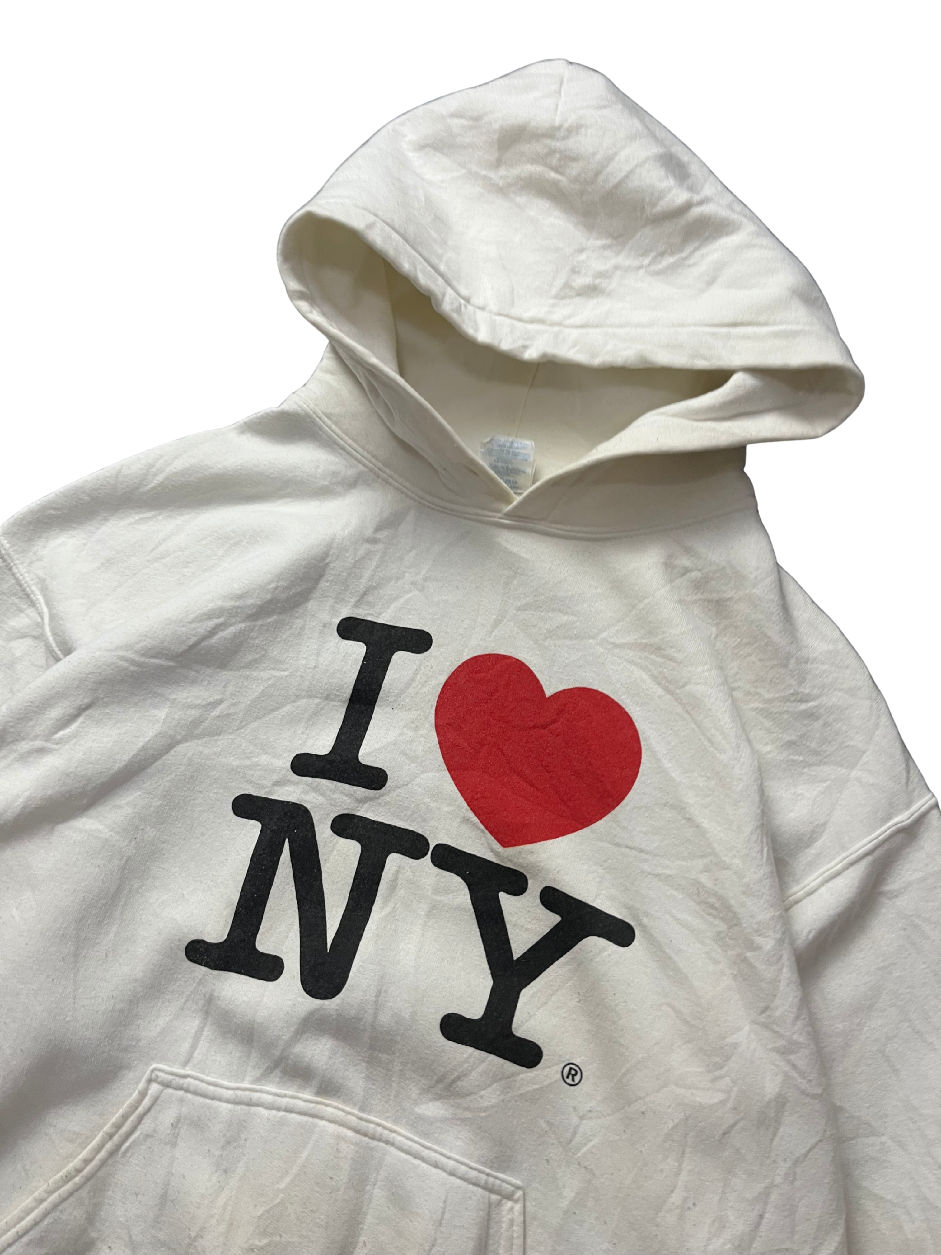 I Love New York Hoodie White