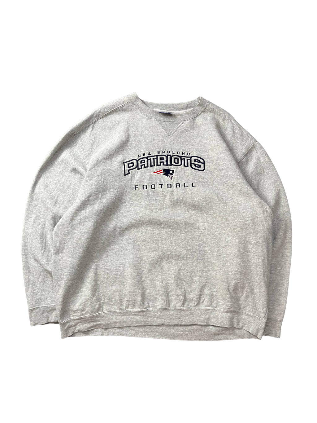 New England Patriots Sweatshirt Mens Large Gray NFL Football Pullover