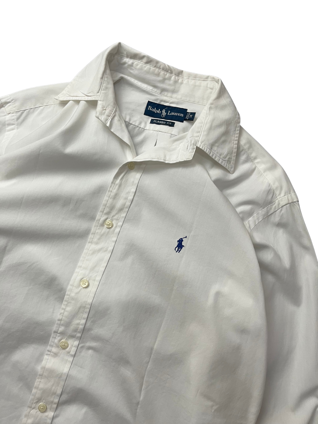Polo Ralph Lauren long-sleeved button-down shirt with a blue embroidered logo