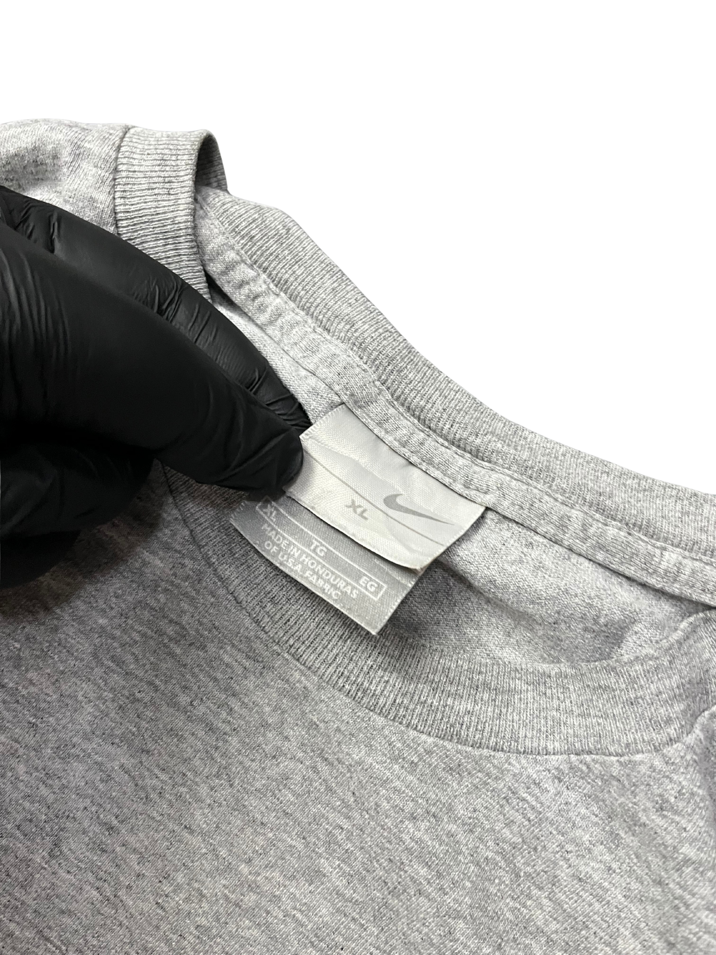 Nike Vintage T Shirt Mens Large Gray Swoosh Embroidered Check Log