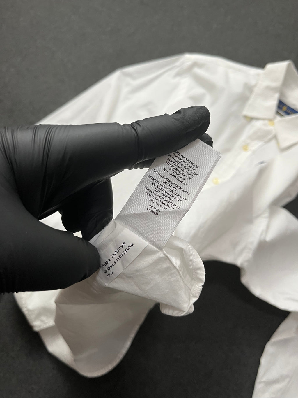 Polo Ralph Lauren long-sleeve cotton Oxford button-down shirt with a blue embroidered Pony logo