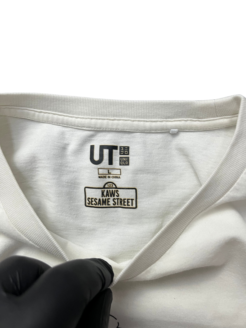 Kaws x Uniqlo x Sesame Street Companion Trash Can Tee White