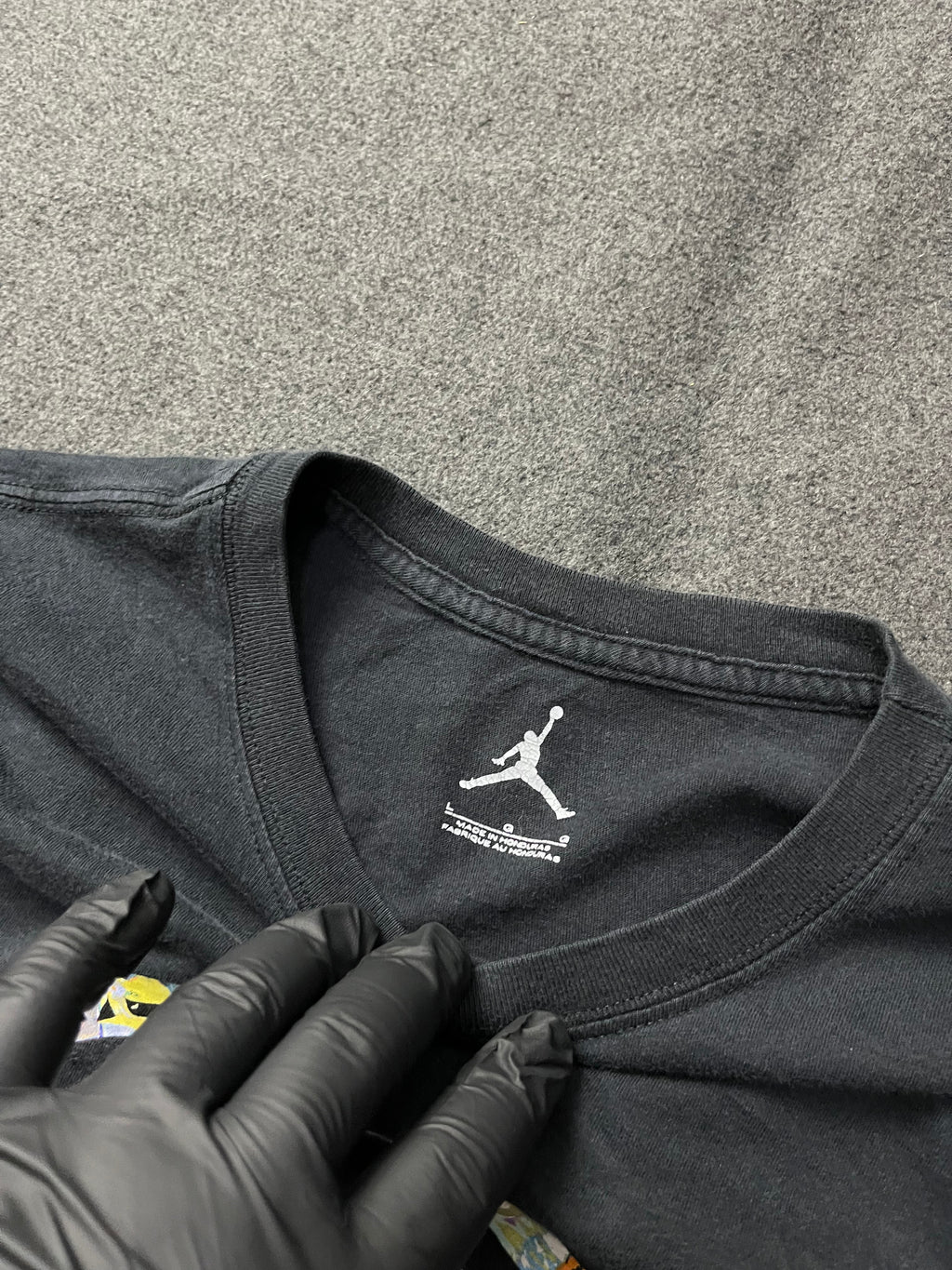 Nike Air Jordan peace sign multi-color logo t-shirt