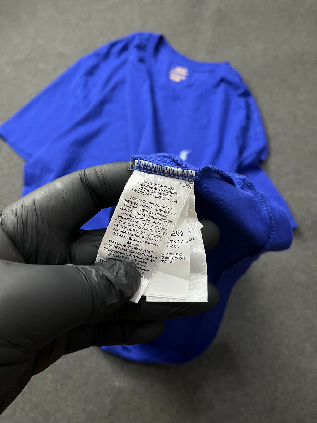 Polo Ralph Lauren Blue Simple Pony Custom Slim Fit Cotton