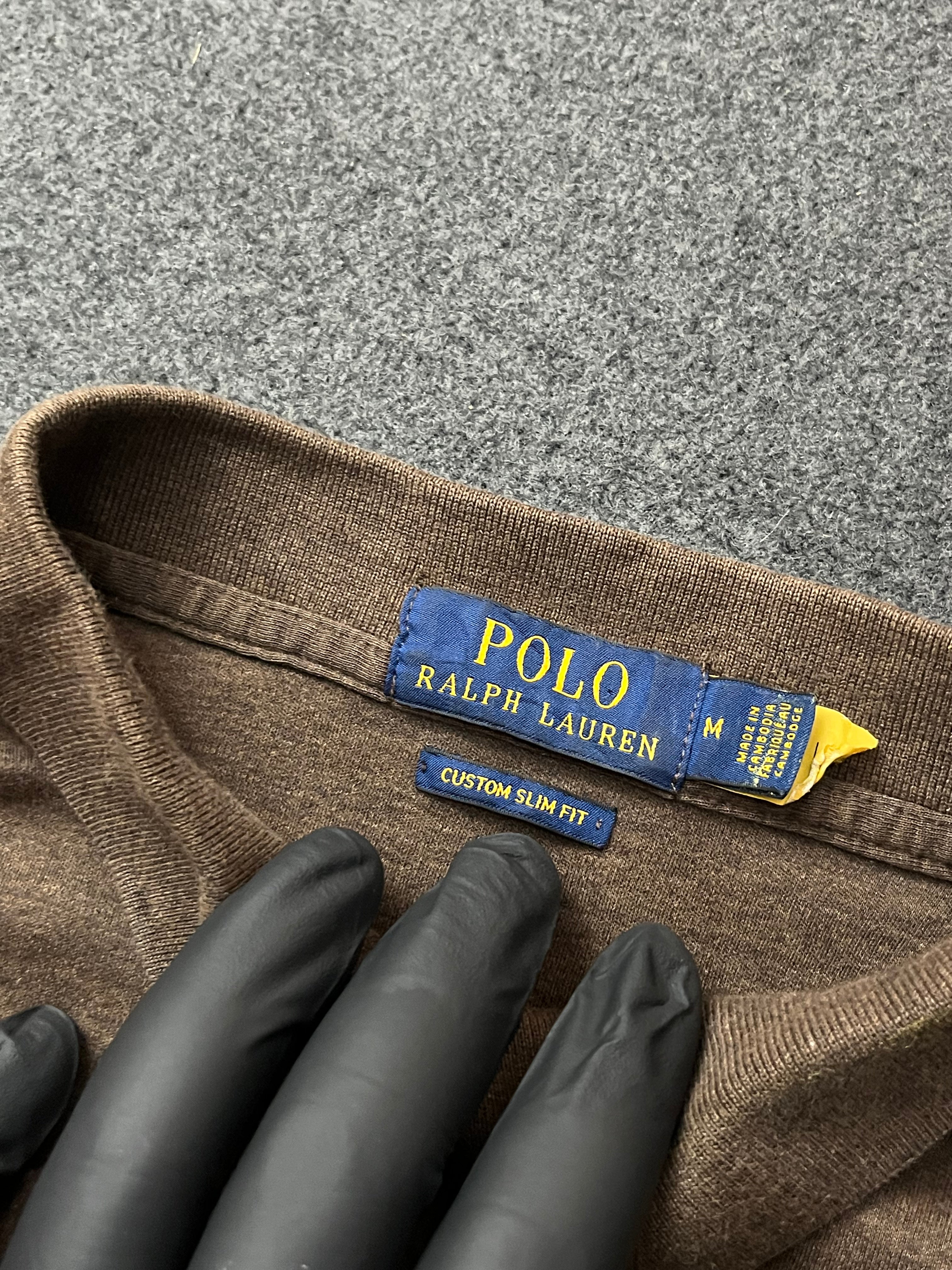 Polo Ralph Lauren Polo Pony polo shirt in brown cotton