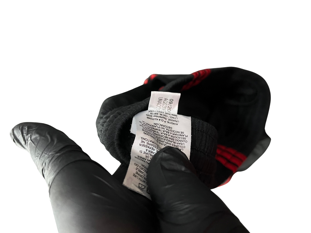 Adidas Athletic Shorts Youth Medium Black and Red Polyester EUC