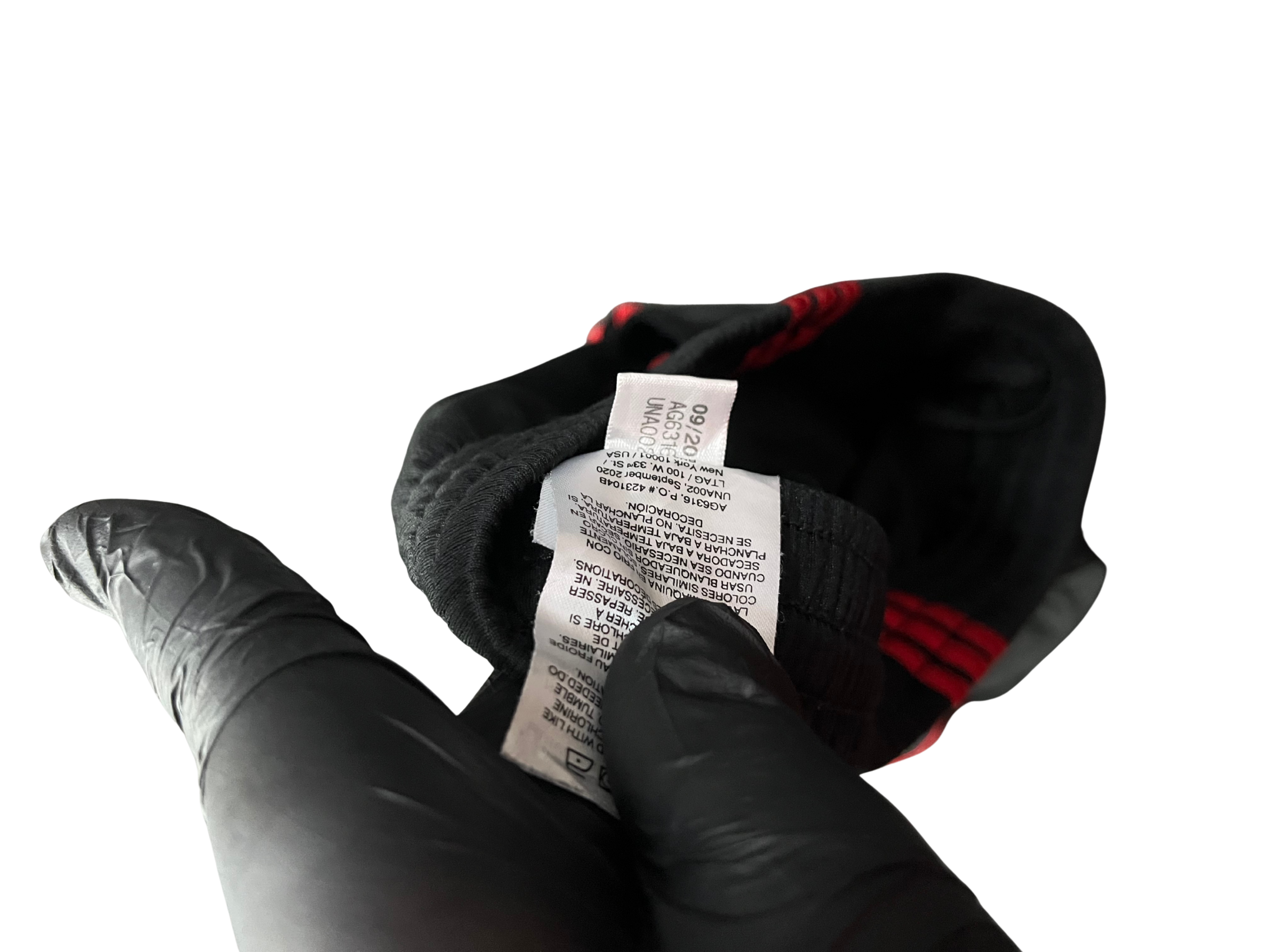 Adidas Athletic Shorts Youth Medium Black and Red Polyester EUC