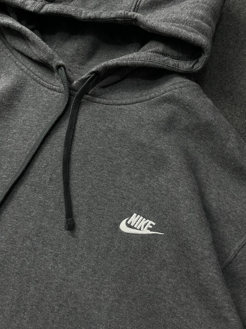 Nike Dark Grey Heather Club Men's Pull-Over Fleece Hoodie