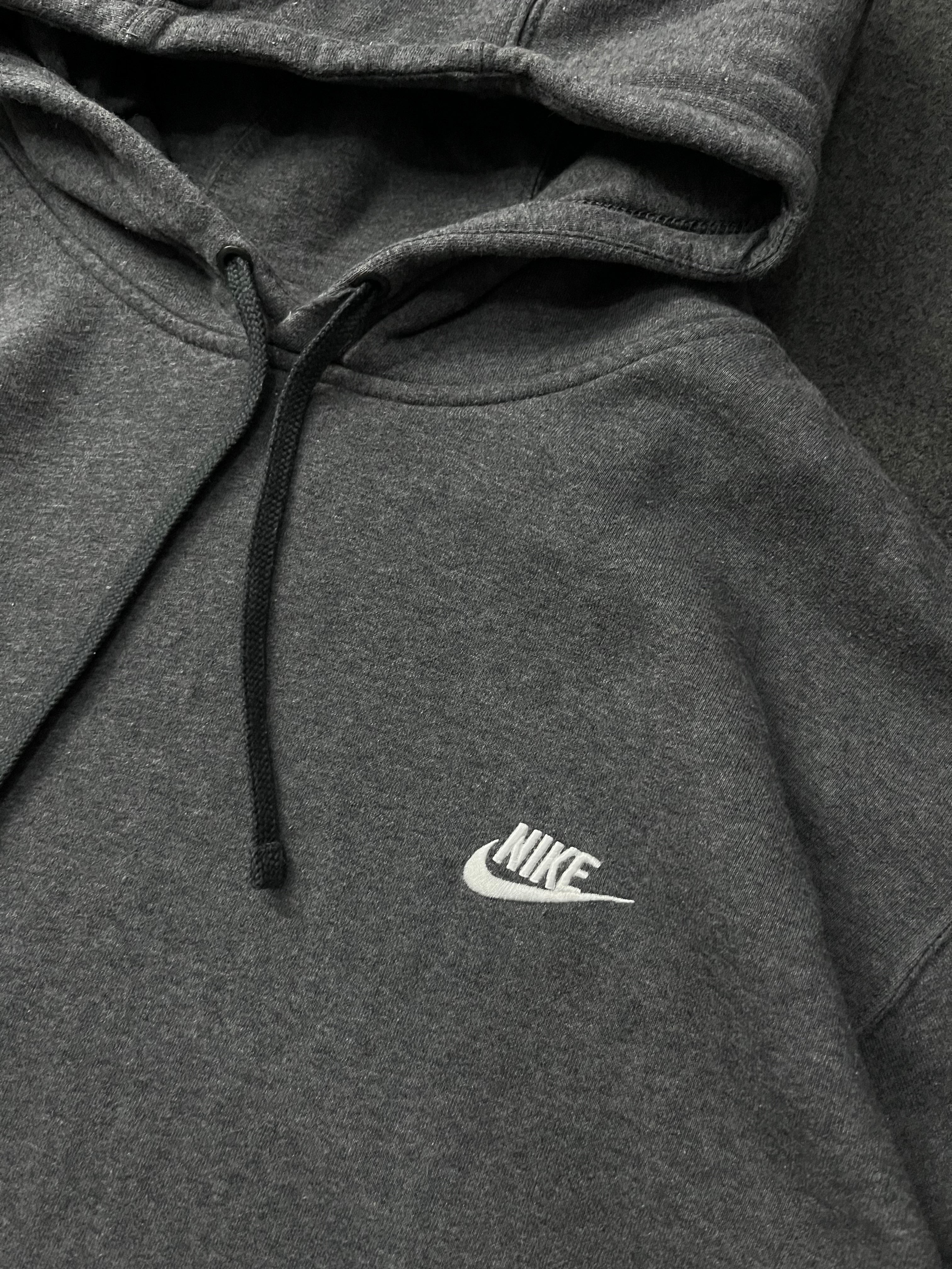 Nike Dark Grey Heather Club Men's Pull-Over Fleece Hoodie
