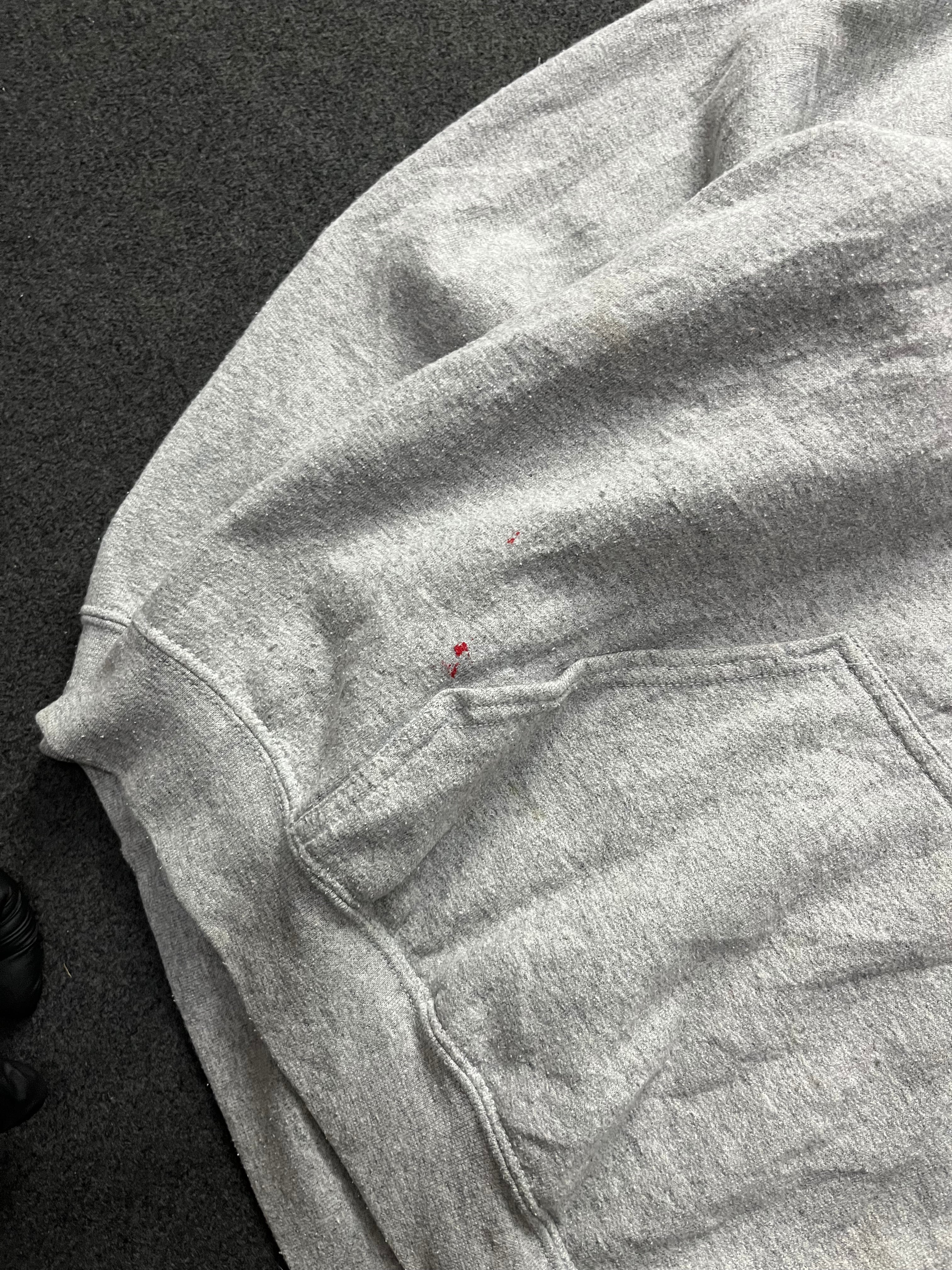 hoodie with a colorful graphic print on the back