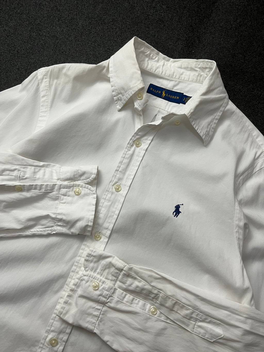 Polo Ralph Lauren classic fit long-sleeve oxford shirt with a blue embroidered logo