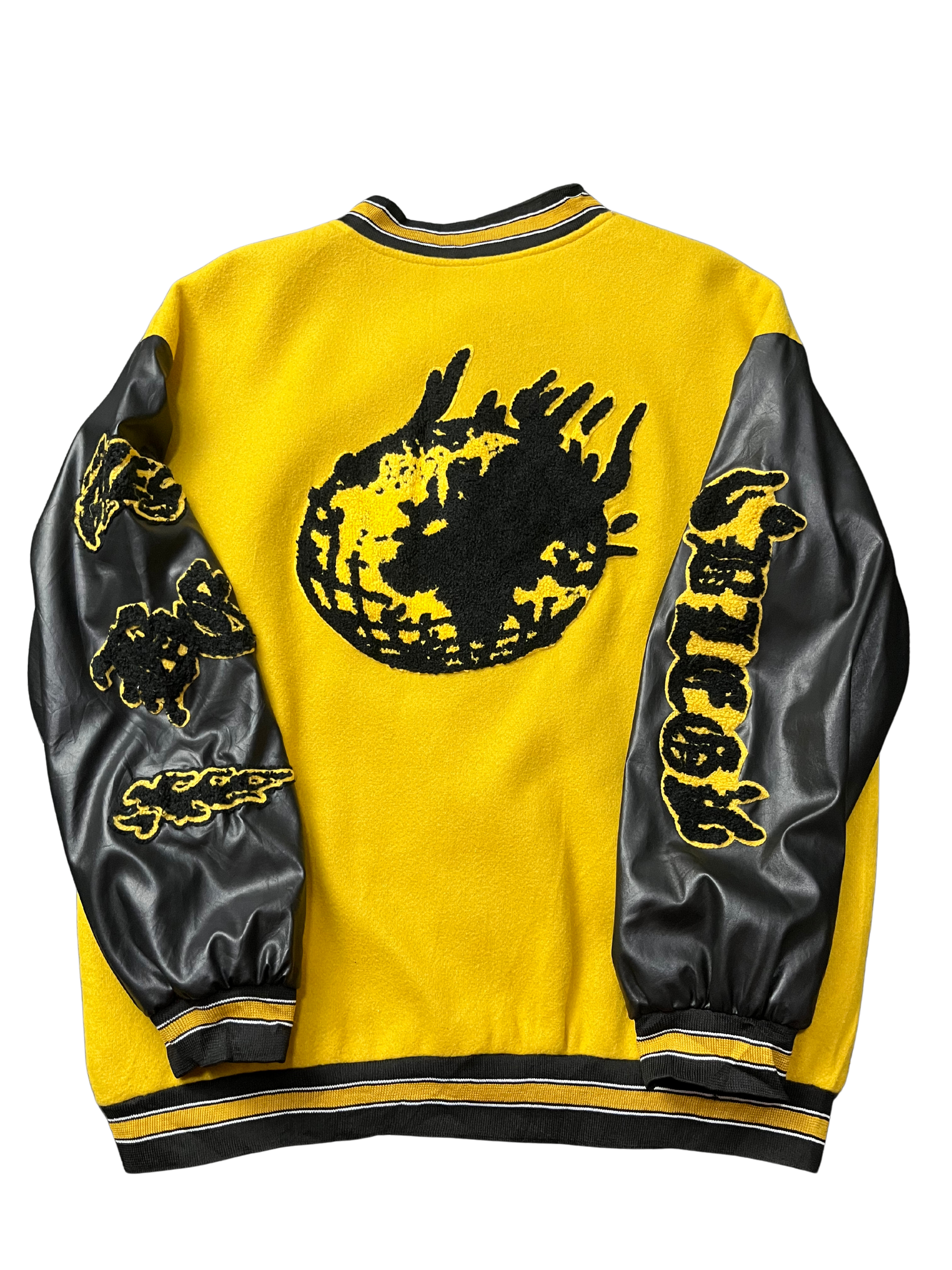 Spring Bomber Jacket Men Flocking Hip Hop Loose Casual Patchwork Coat Unisex High Street Varsity Baseball Outwear Embroidery New