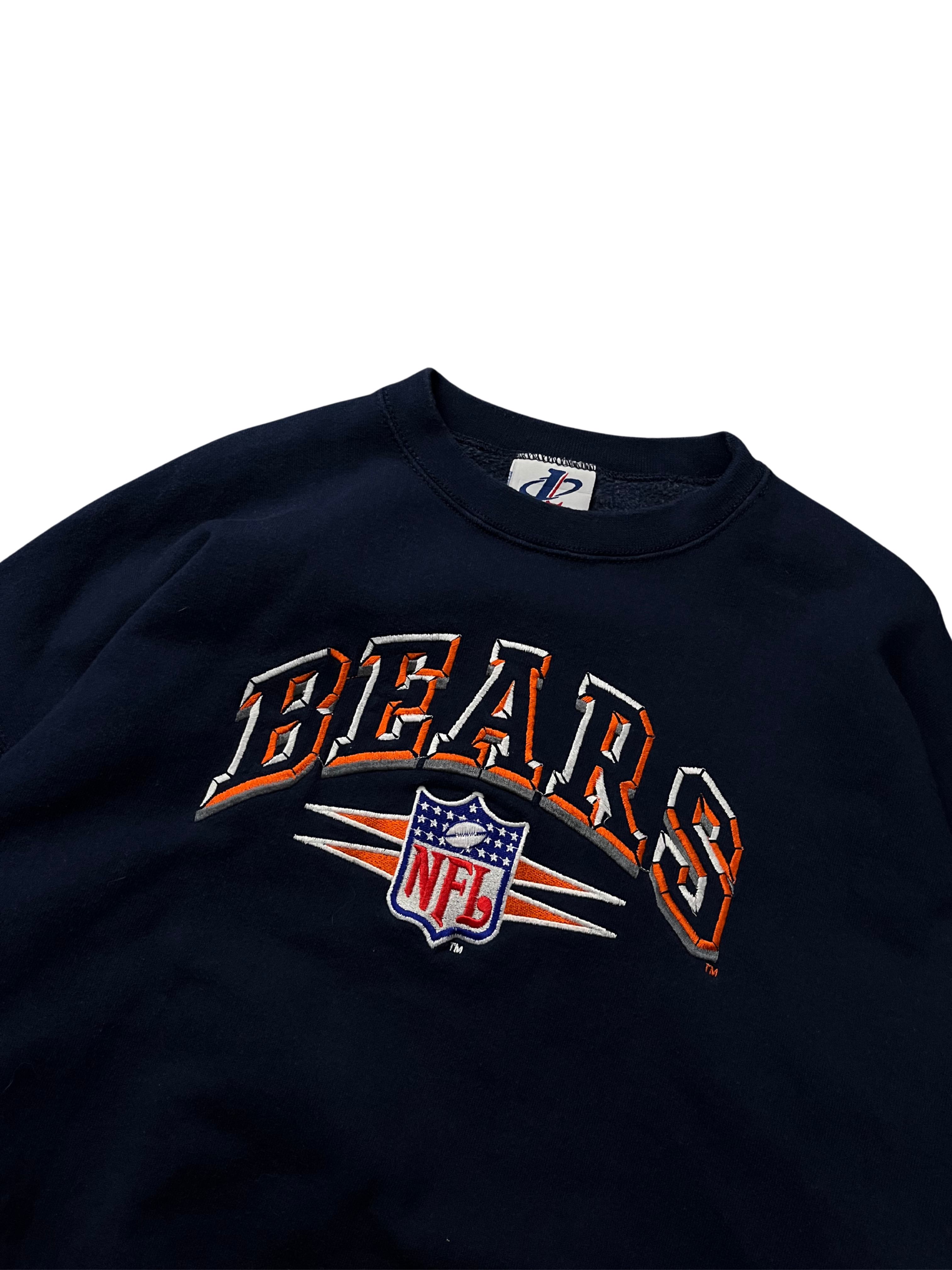 Vintage Chicago Bears NFL Blue Sweatshirt arge Chicago Bears Printed Crewneck Bears Football Jumper Chicago Da Bears Sweater