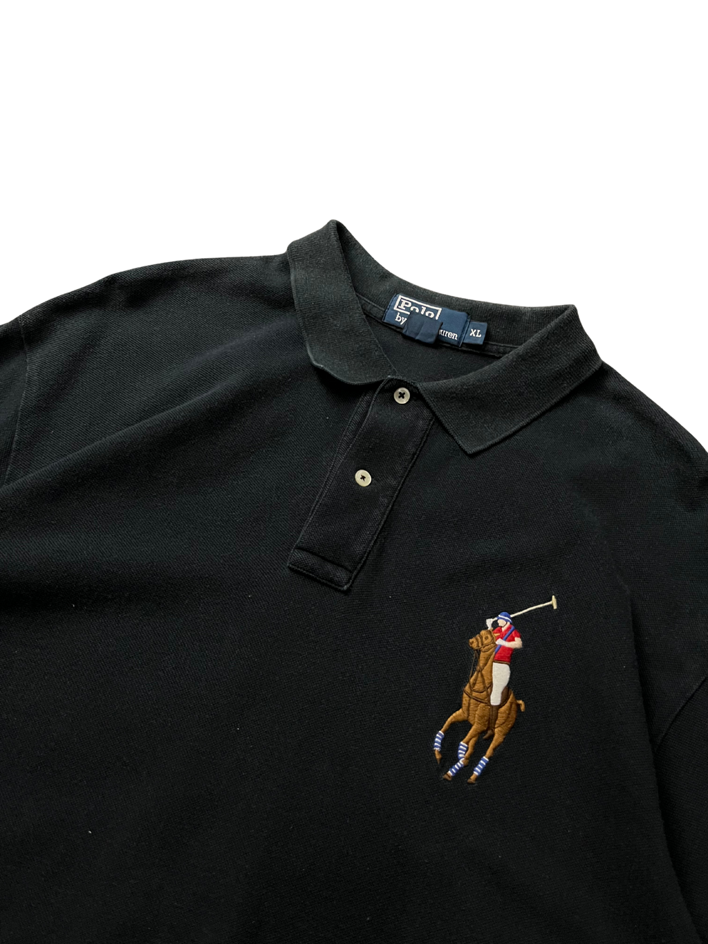 Polo Ralph Lauren Big Pony polo shirt with the number "3" appliqué on the sleeve and red accents