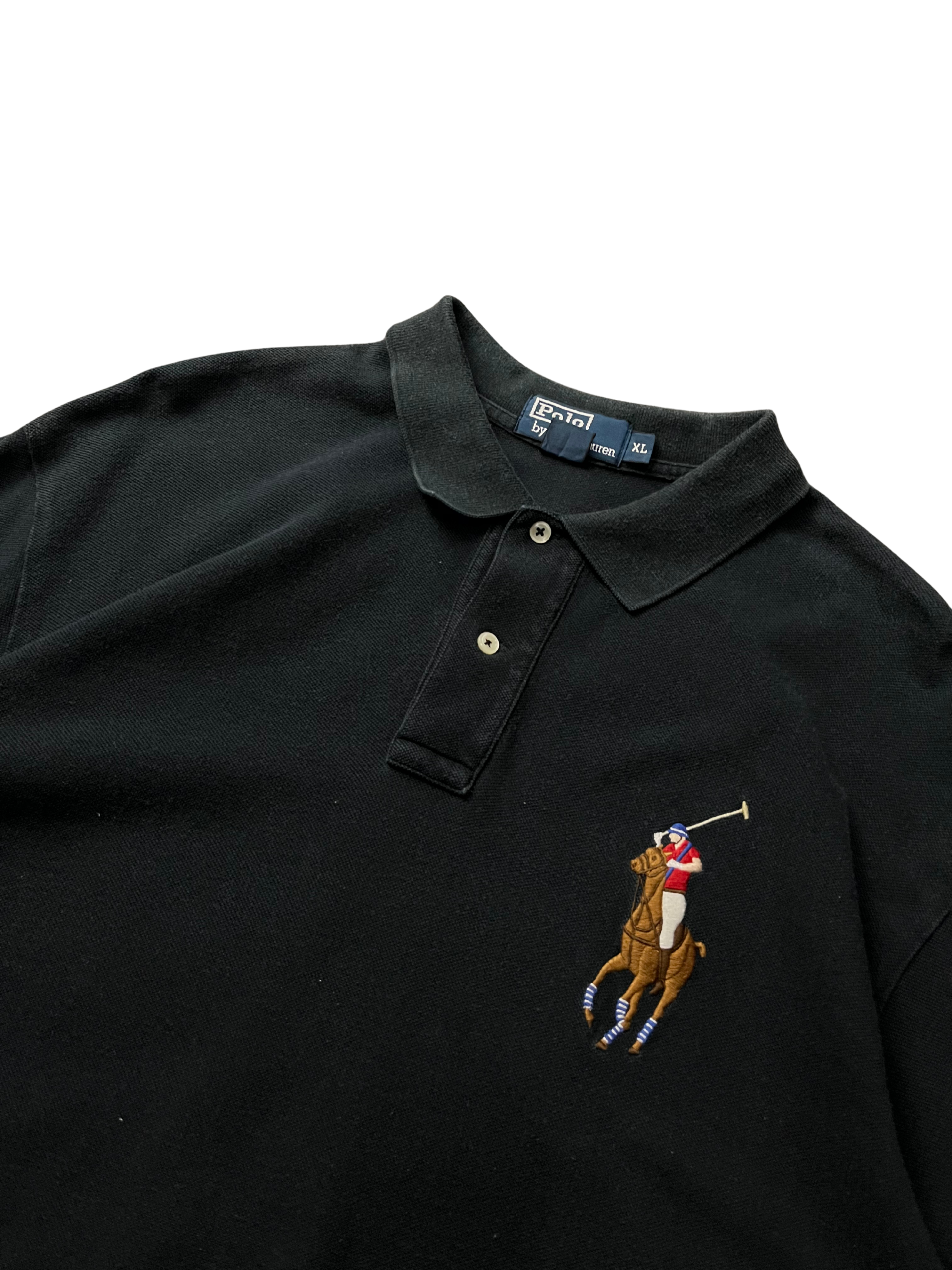 Polo Ralph Lauren Big Pony polo shirt with the number "3" appliqué on the sleeve and red accents