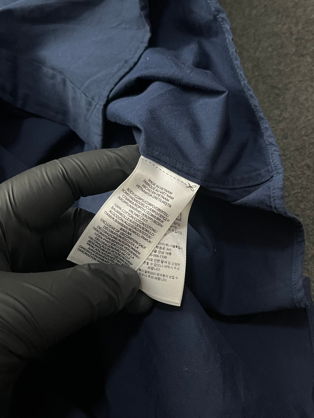 Ralph Lauren "Blake" long-sleeve cotton button-down shirt in navy blue