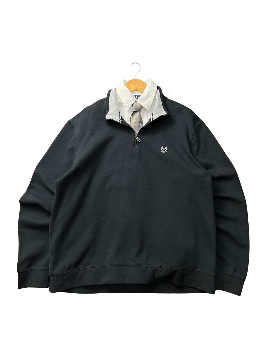 Chaps Men's & Big Men's Quarter Zip Mock Neck Sweater Fleece