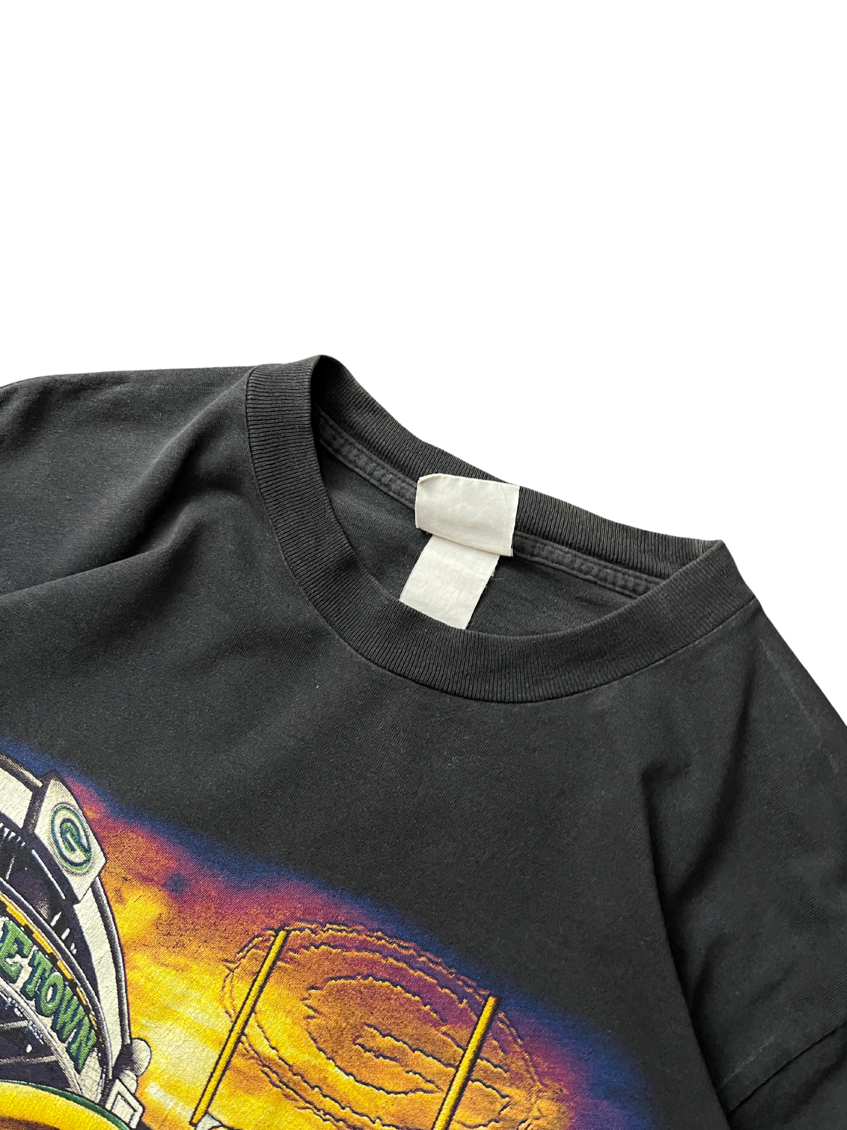 Green Bay Packers Titletown Made in USA Black Large Graphic Print NFL Fan Logo