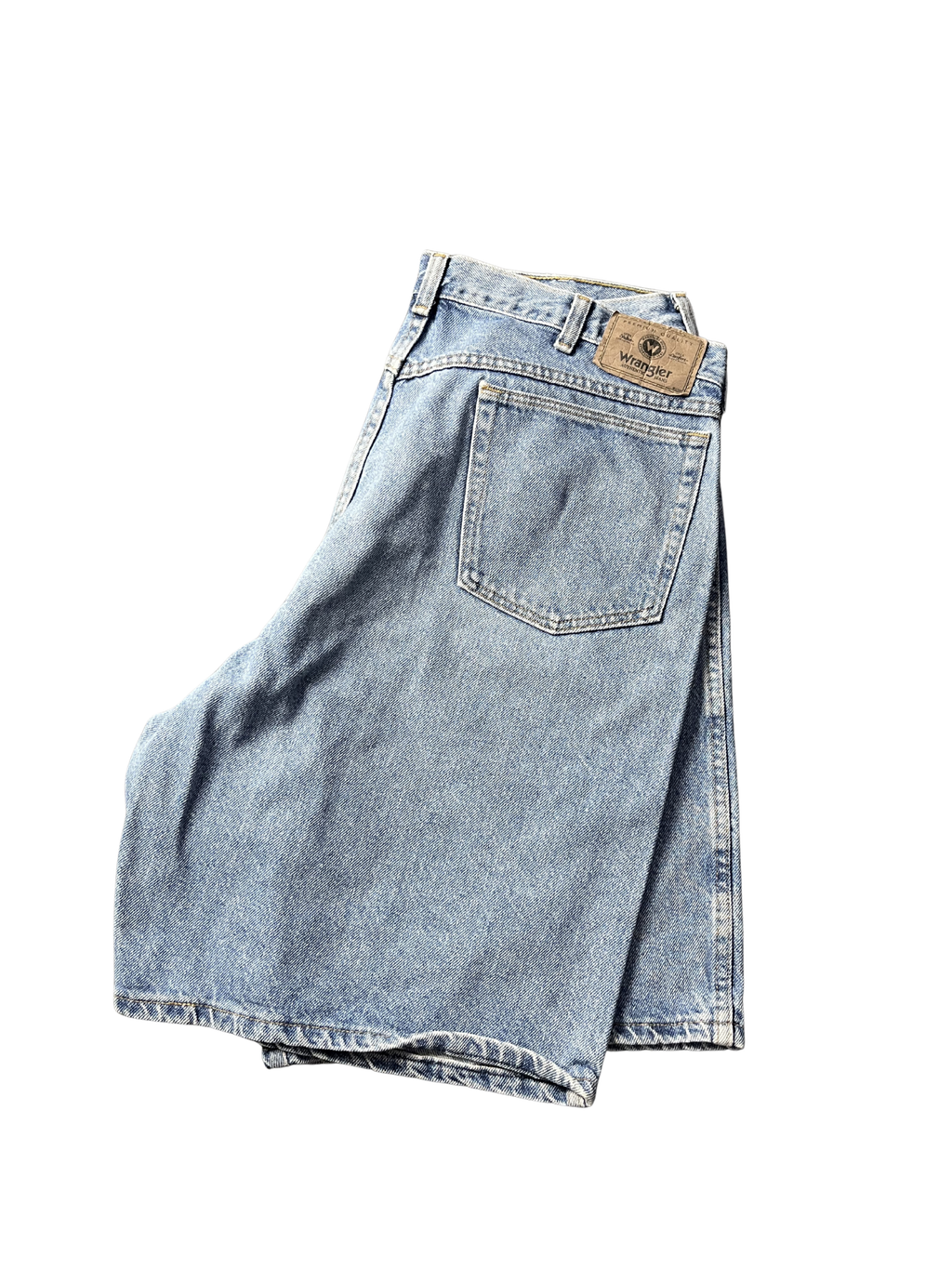 Vintage 90s Wrangler Baggy Light Wash Denim Jorts Blue