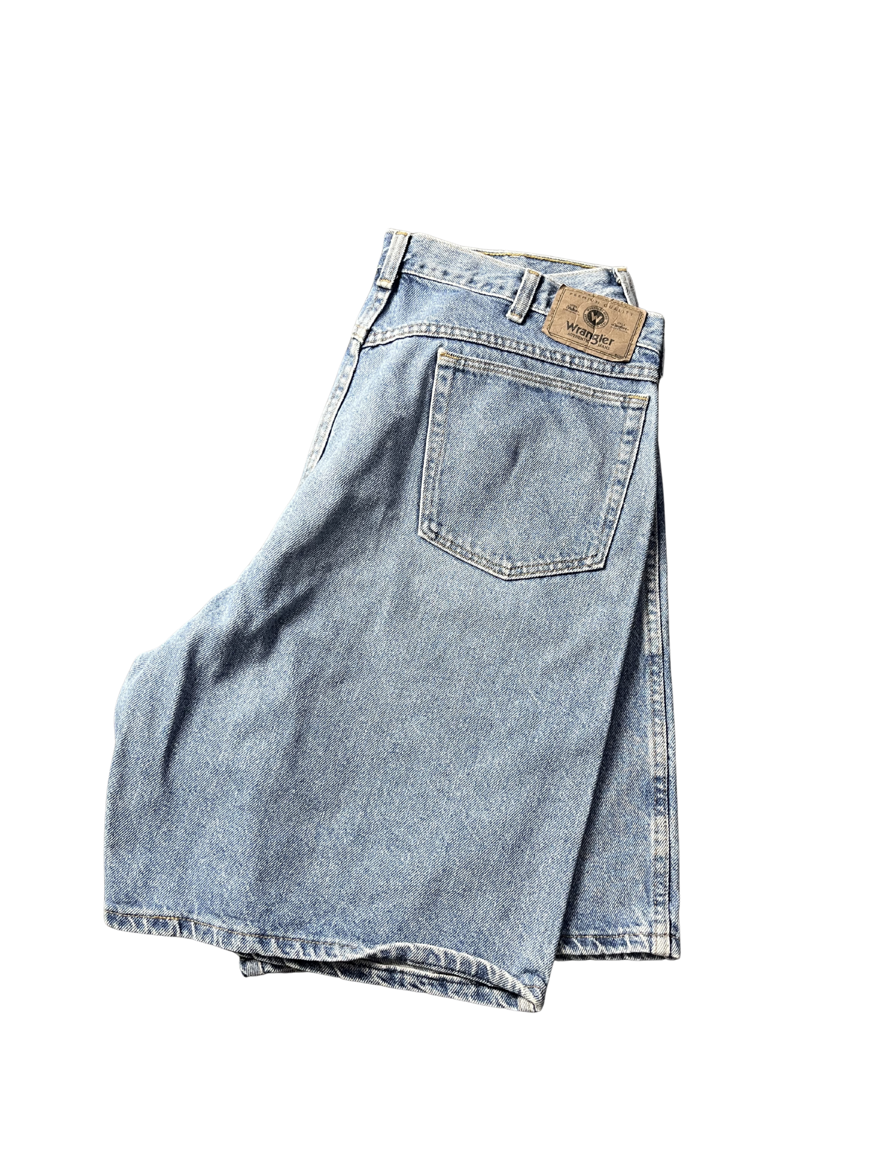 Vintage 90s Wrangler Baggy Light Wash Denim Jorts Blue