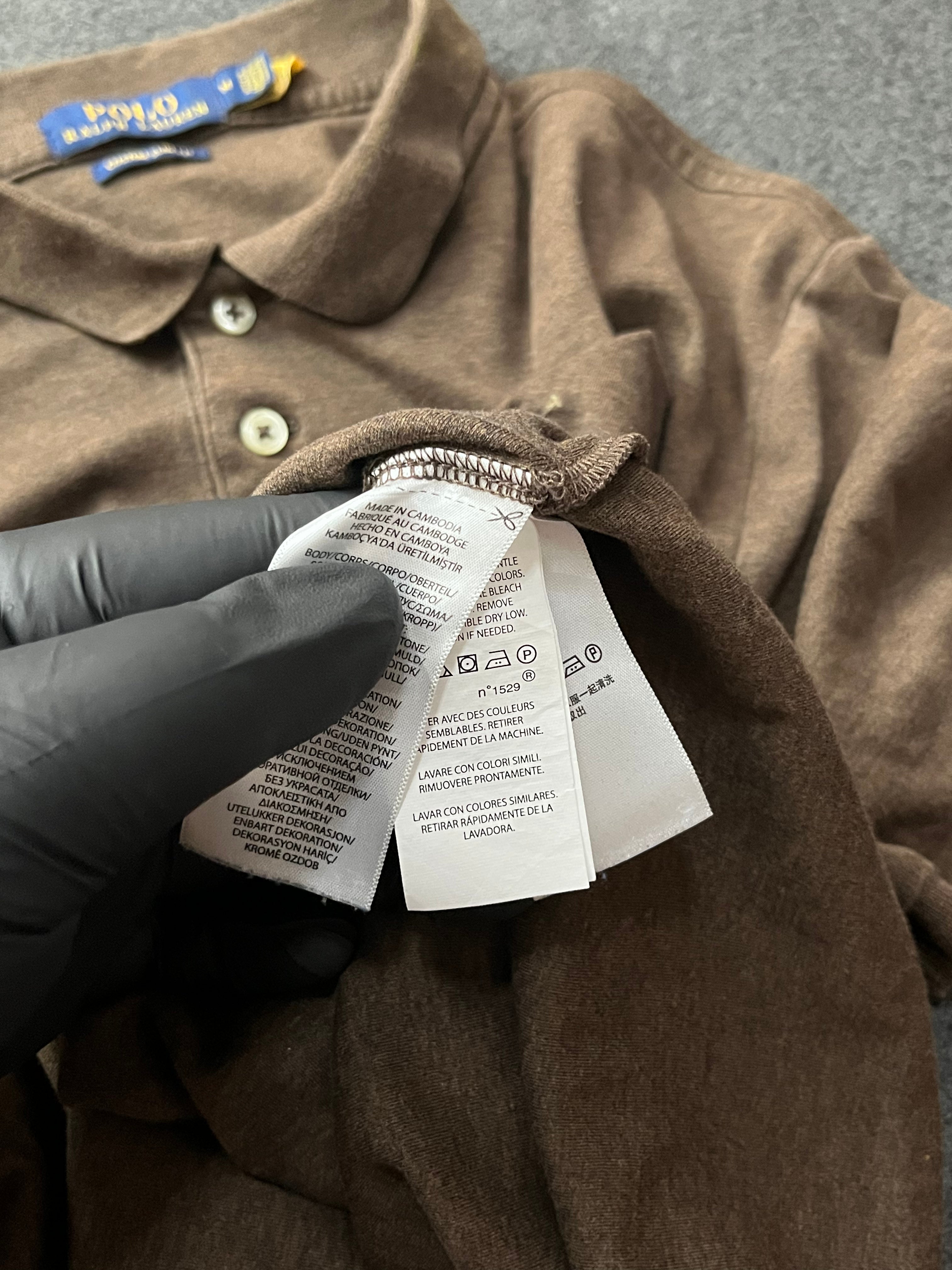 Polo Ralph Lauren Polo Pony polo shirt in brown cotton