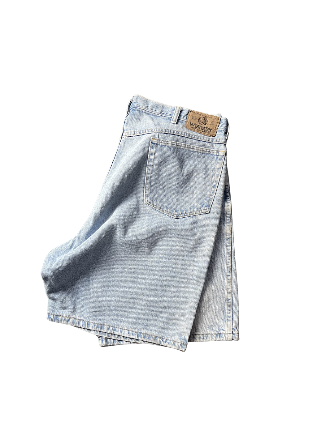 Vintage 90s Wrangler Baggy Light Wash Denim Jorts Blue