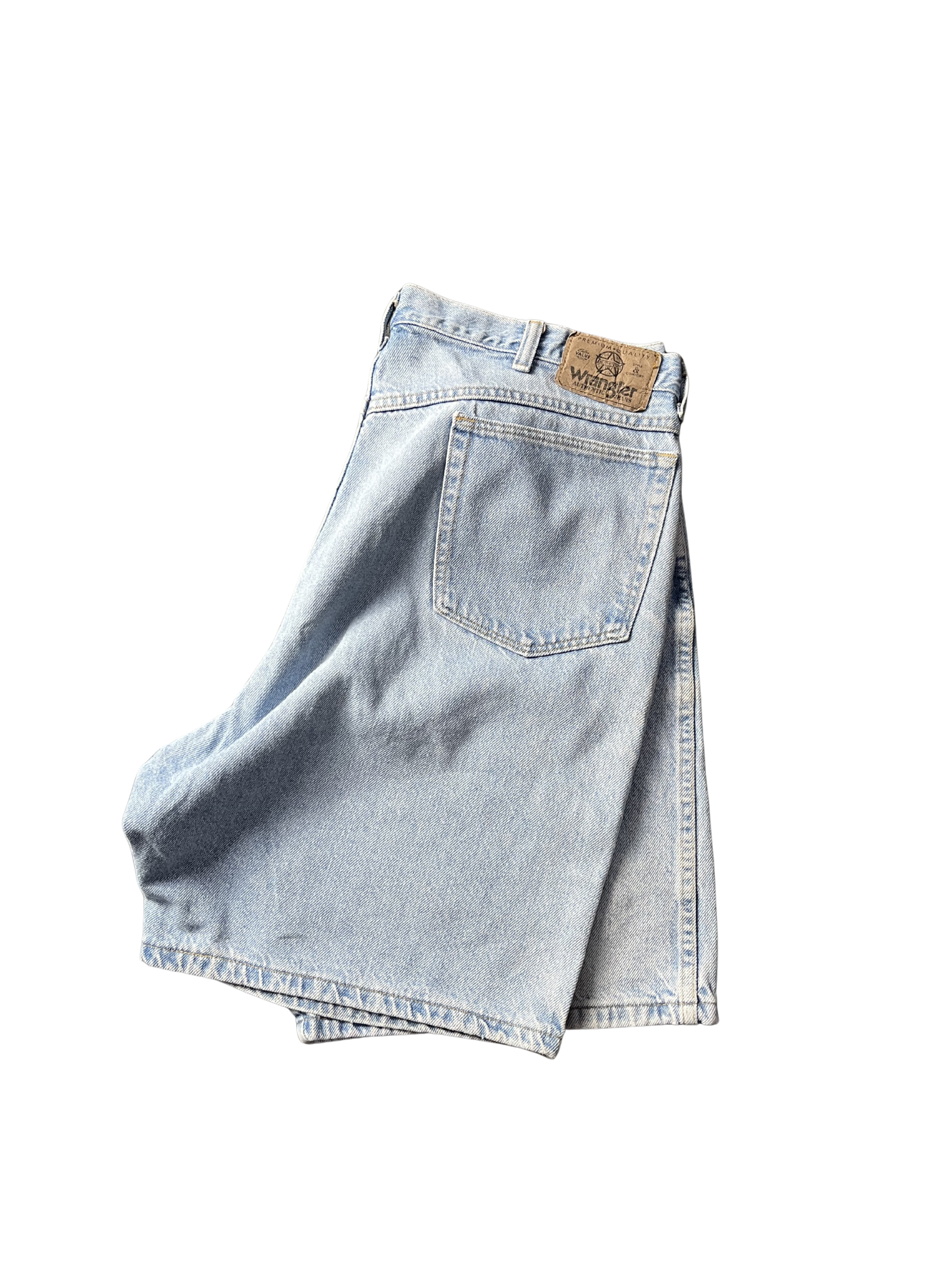 Vintage 90s Wrangler Baggy Light Wash Denim Jorts Blue