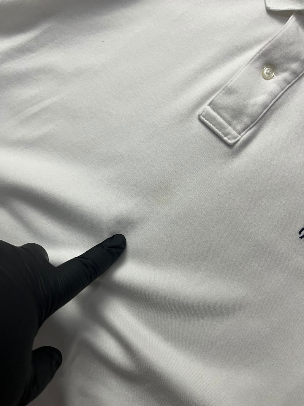 Polo Ralph Lauren classic fit cotton mesh polo shirt in white with a navy blue embroidered pony