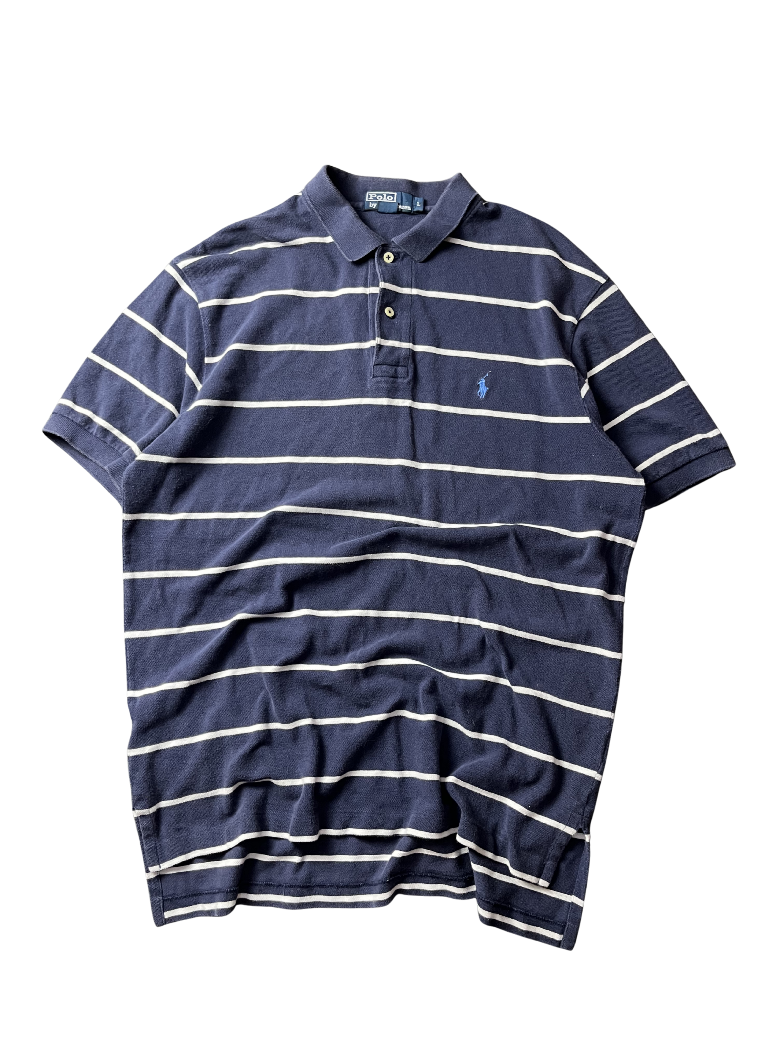 Polo Ralph Lauren Polo  Blue Striped Classic Pony Golf Casual