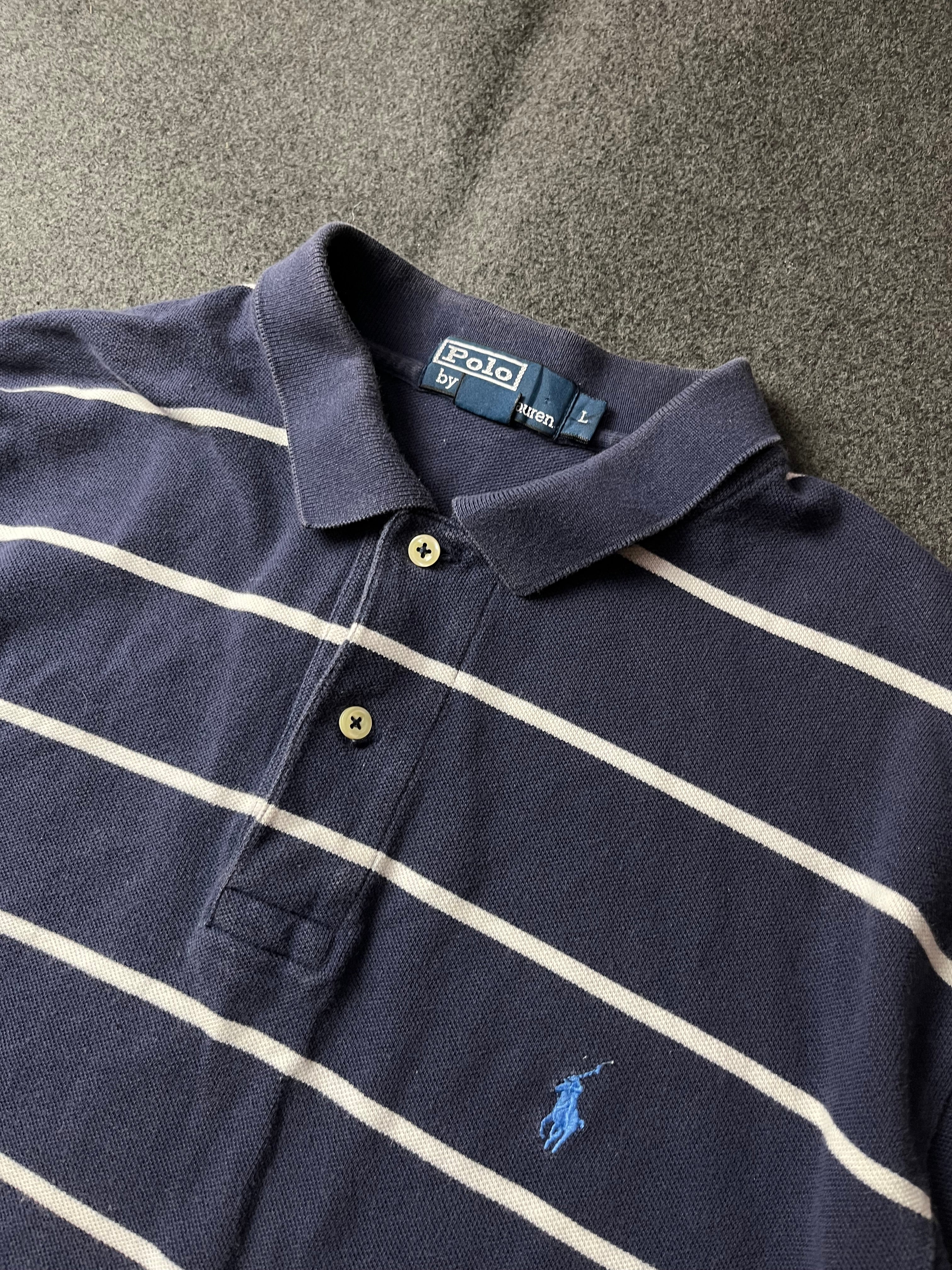 Polo Ralph Lauren Polo  Blue Striped Classic Pony Golf Casual