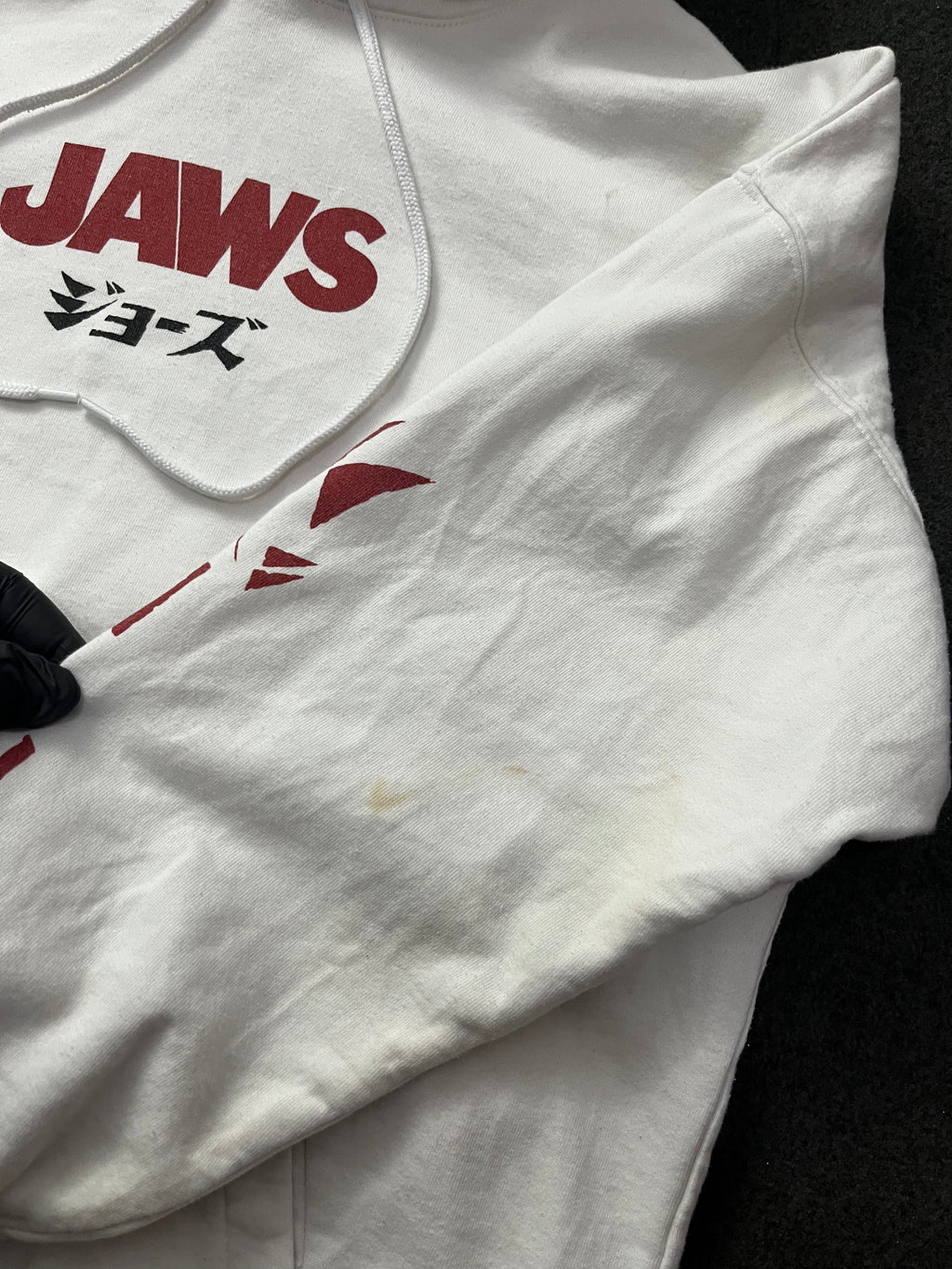 Retro Jaws x H&M White / Sharks Logo Hoodie Vintage Style
