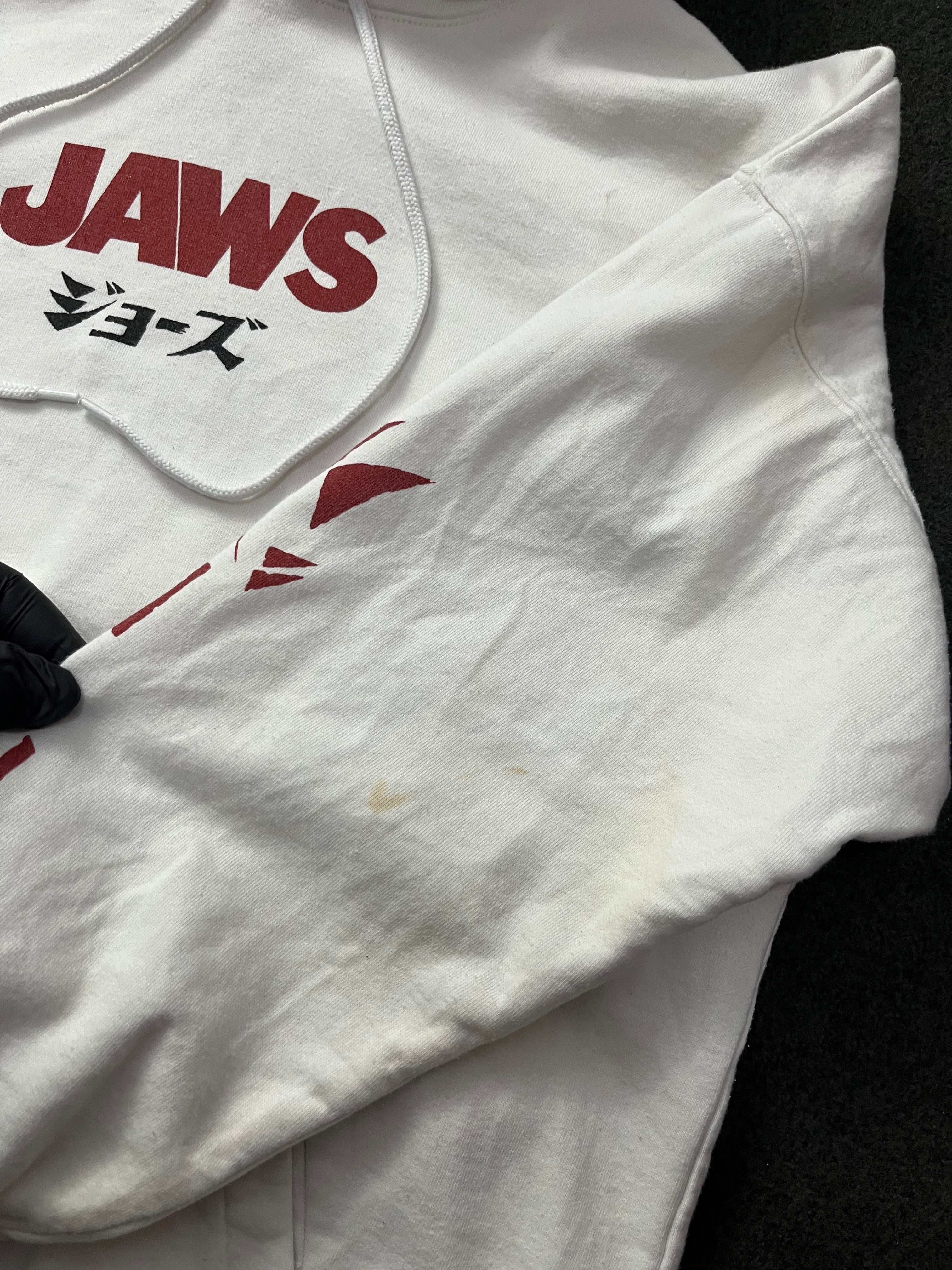 Retro Jaws x H&M White / Sharks Logo Hoodie Vintage Style